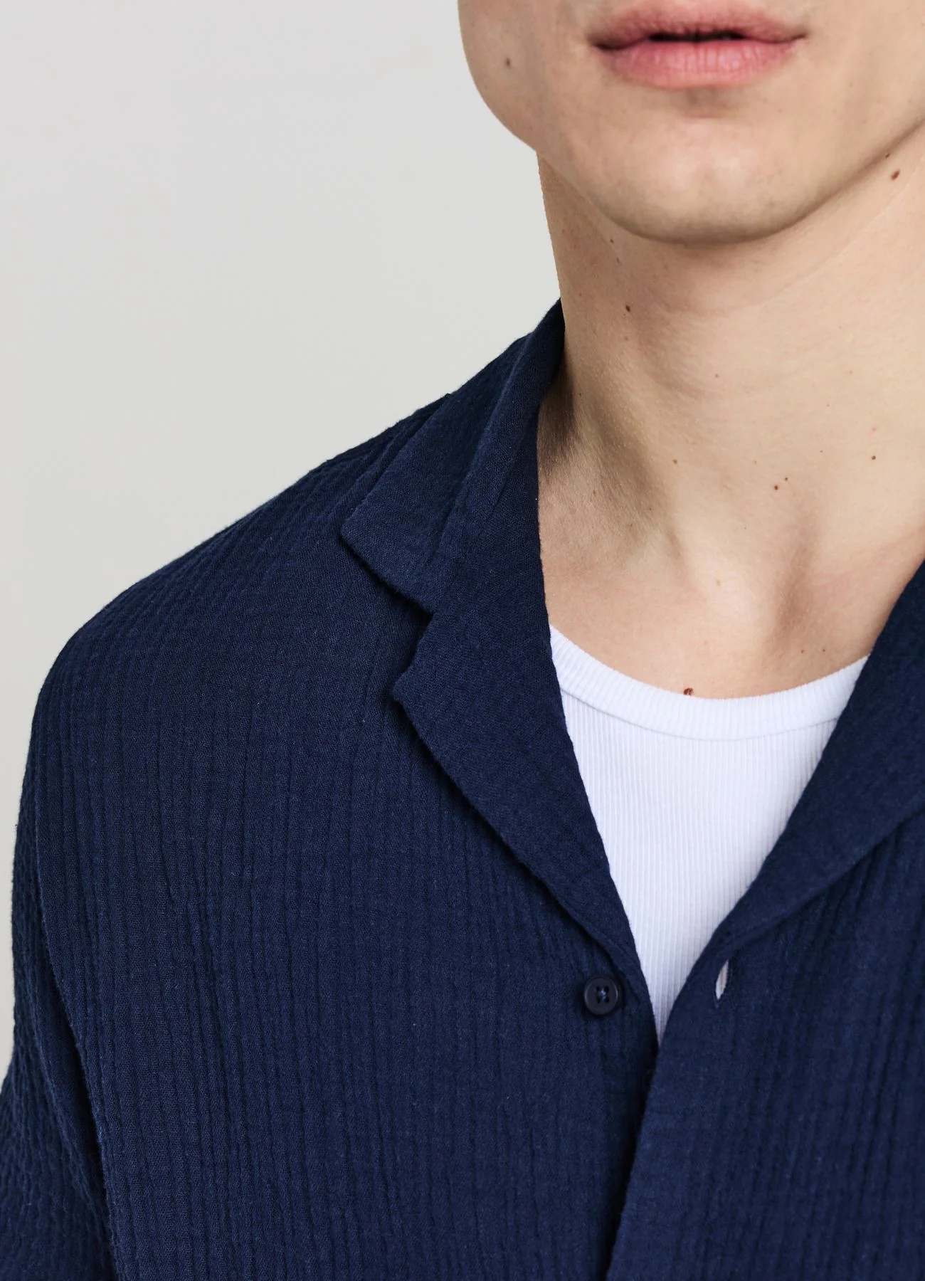 Camicia bowling cotone goffrato - Image 3