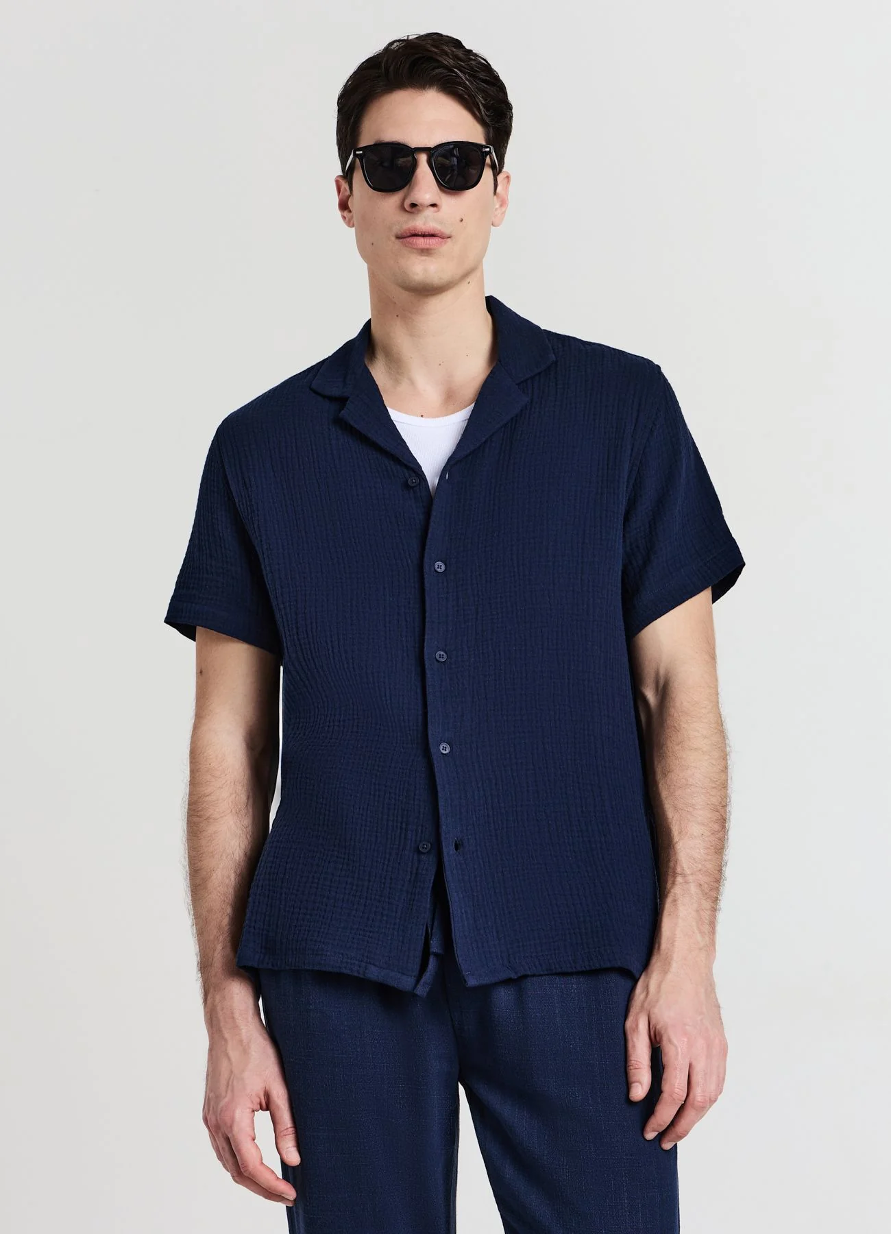Camicia bowling cotone goffrato - Image 4
