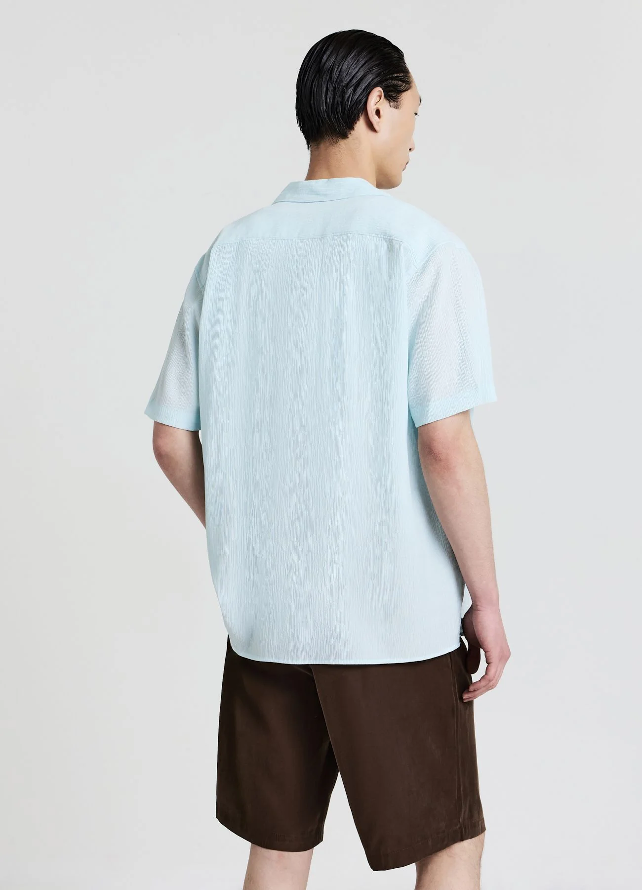 Camicia bowling effetto stropicciato