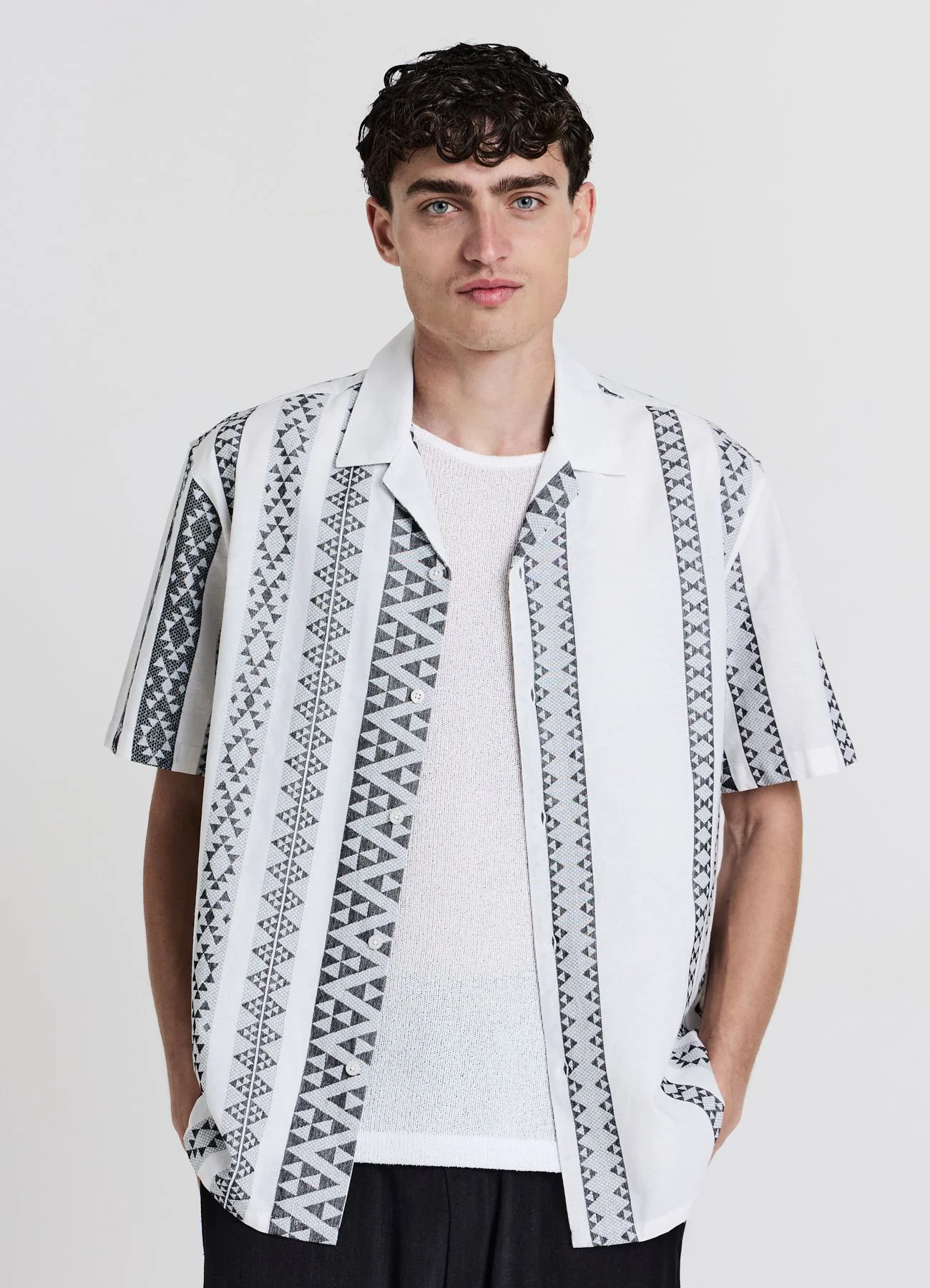 Camicia bowling fantasia etnica