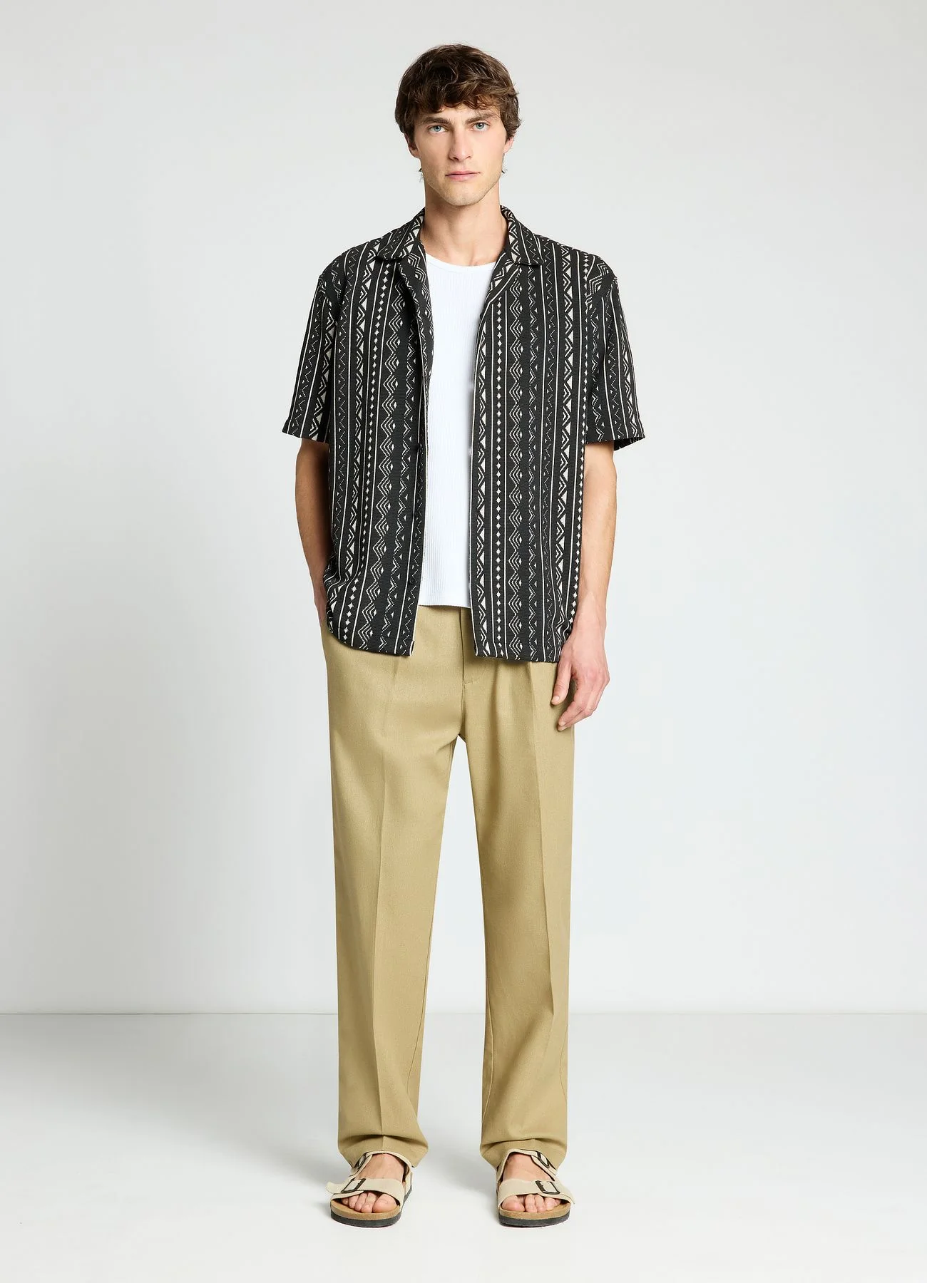 Camicia bowling fantasia jacquard