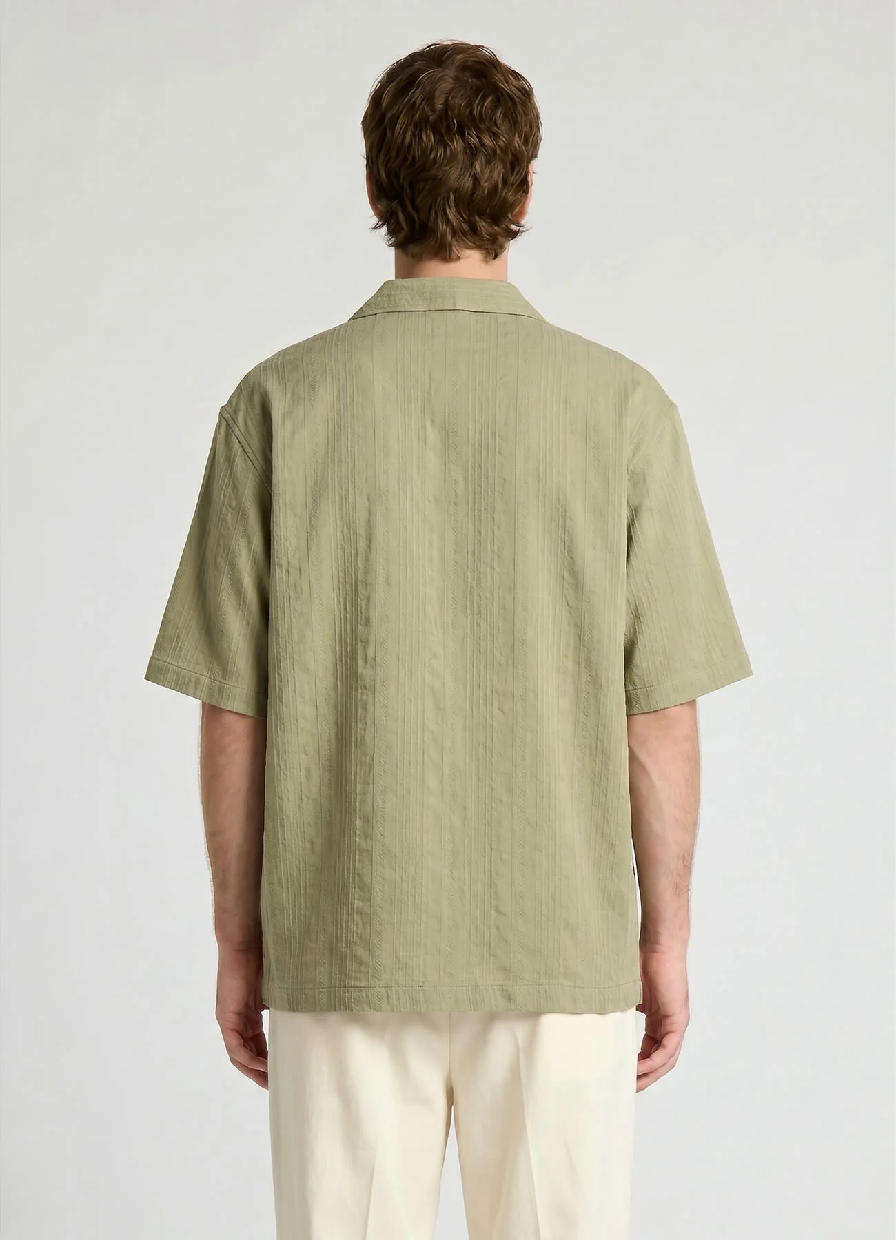 Camicia bowling jacquard a righe - Image 2