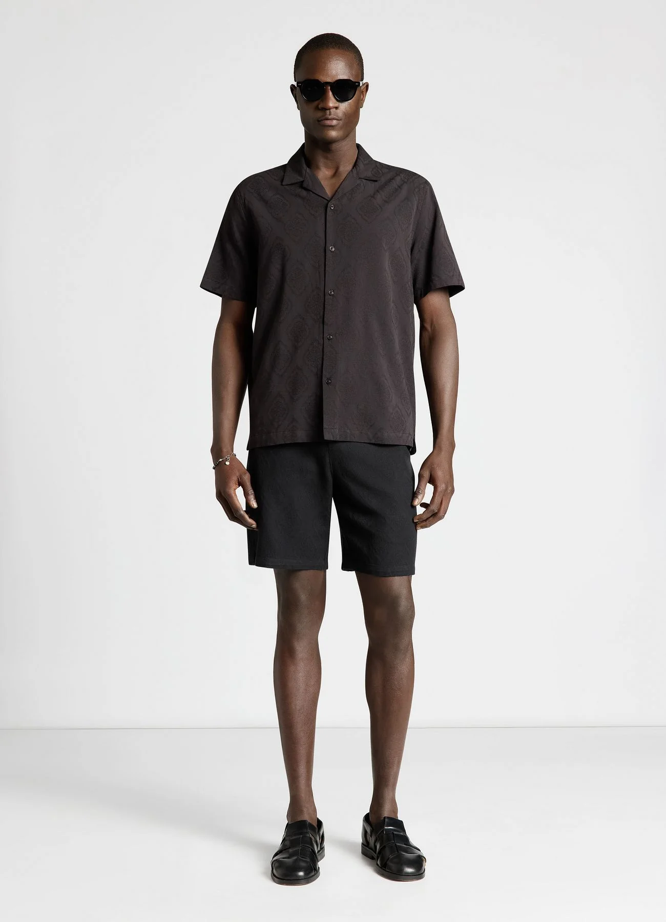 Camicia bowling jacquard