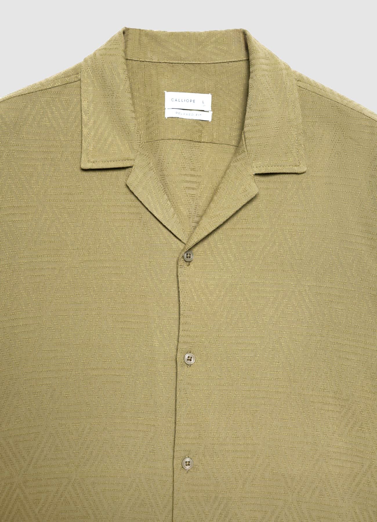 Camicia bowling jacquard con motivo geometrico - Image 6