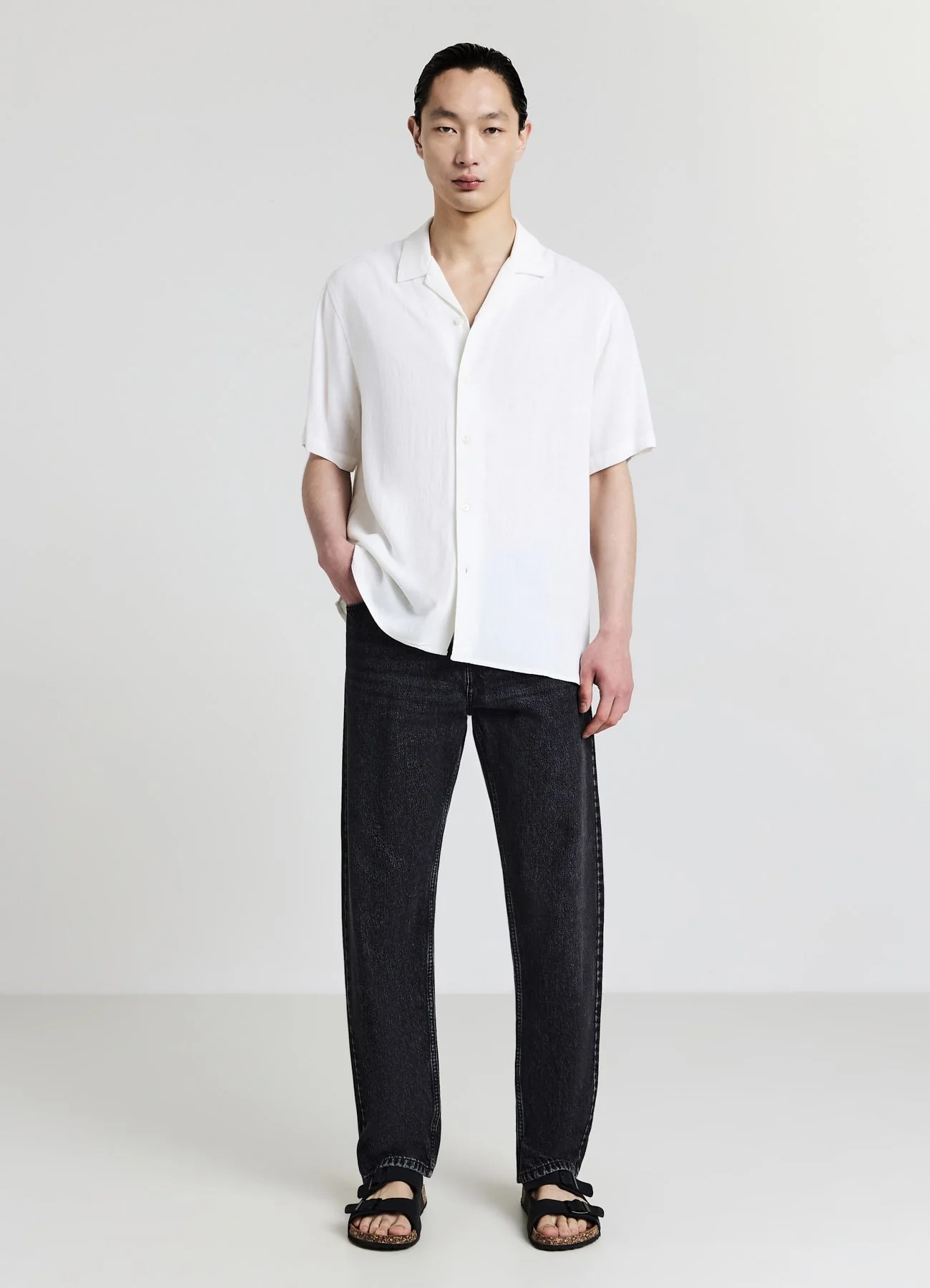 Camicia bowling misto lino - Image 3