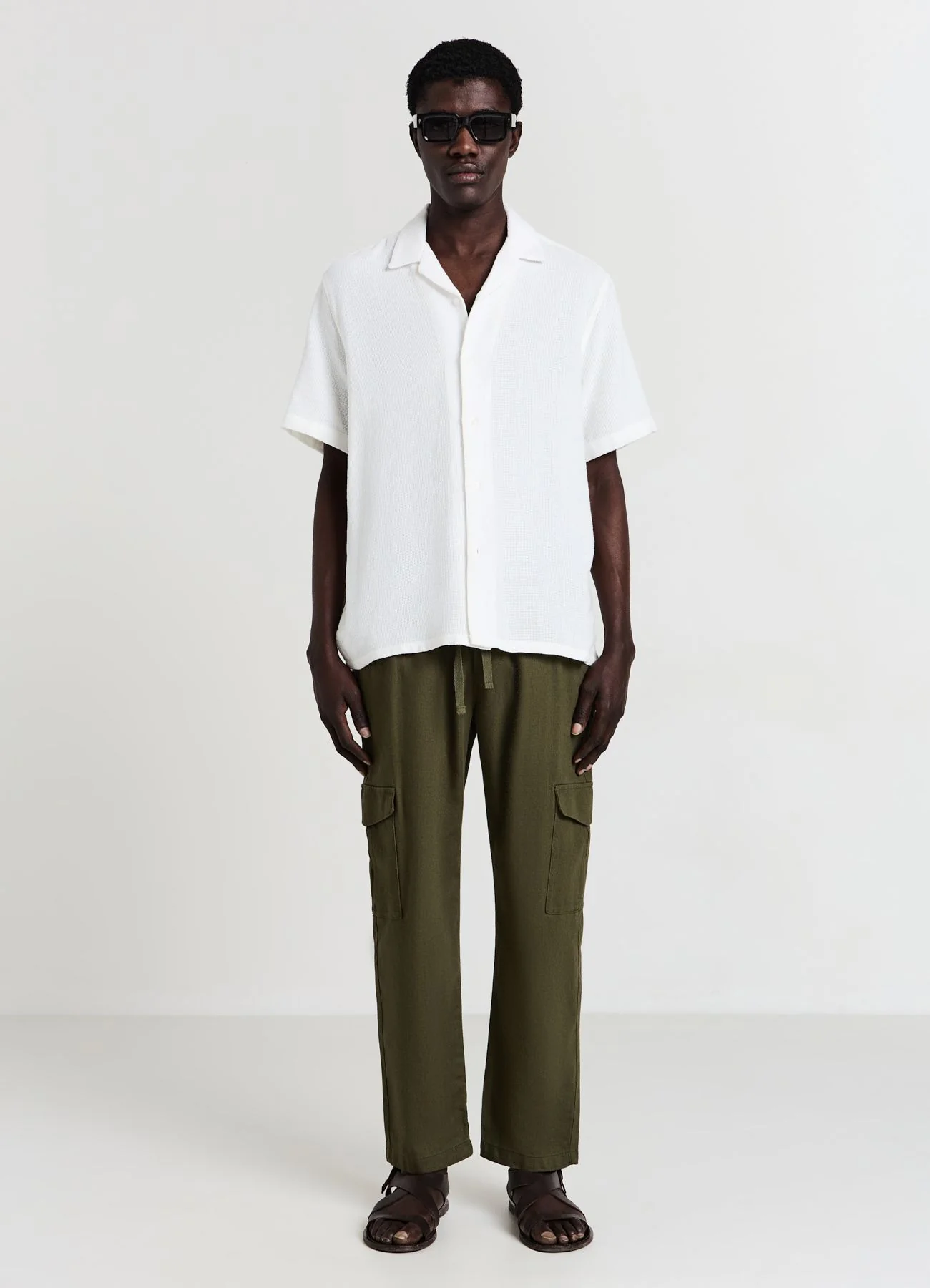 Camicia bowling tinta unita - Image 4