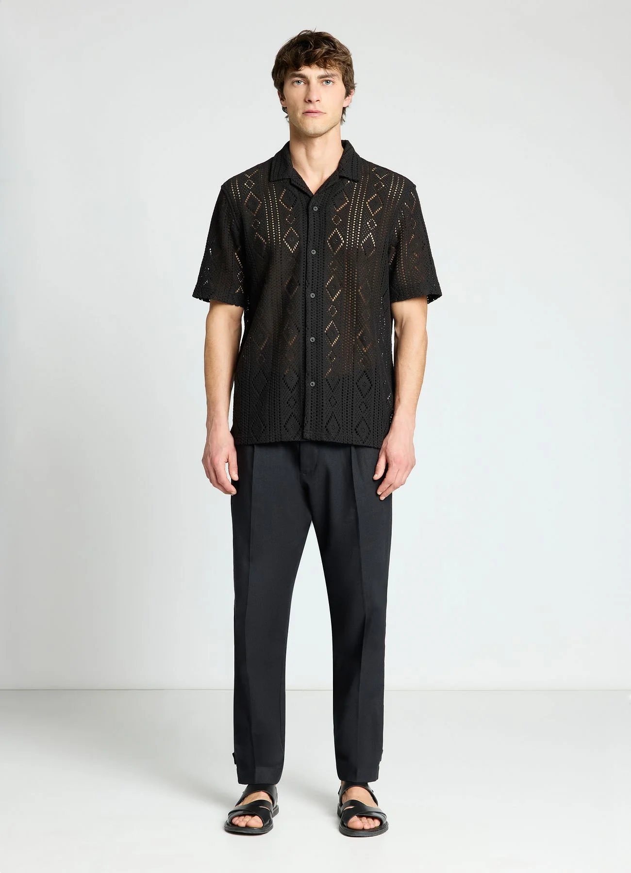 Camicia bowling traforata con motivo etnico - Image 3