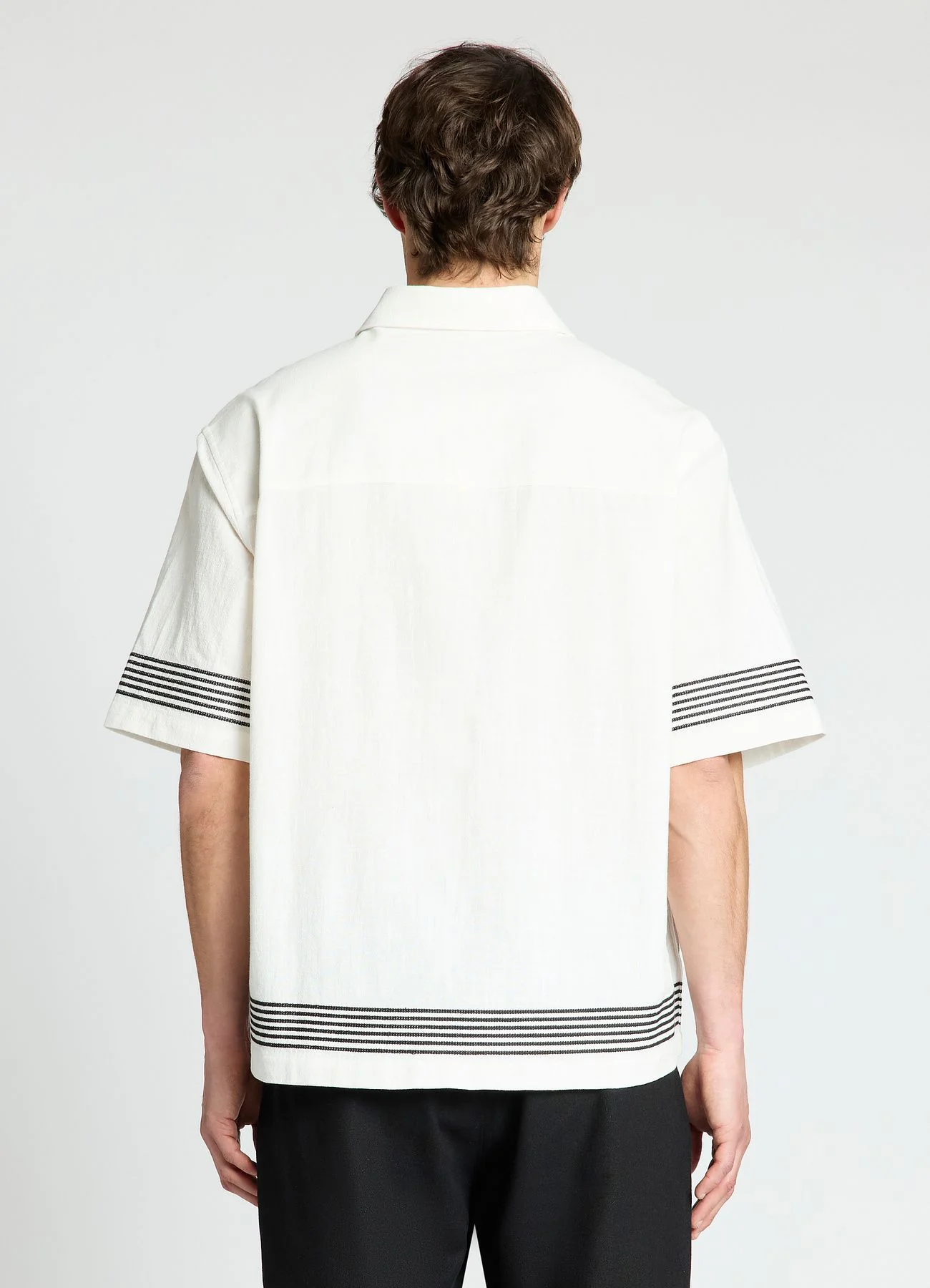 Camicia boxy con righe a contrasto - Image 3