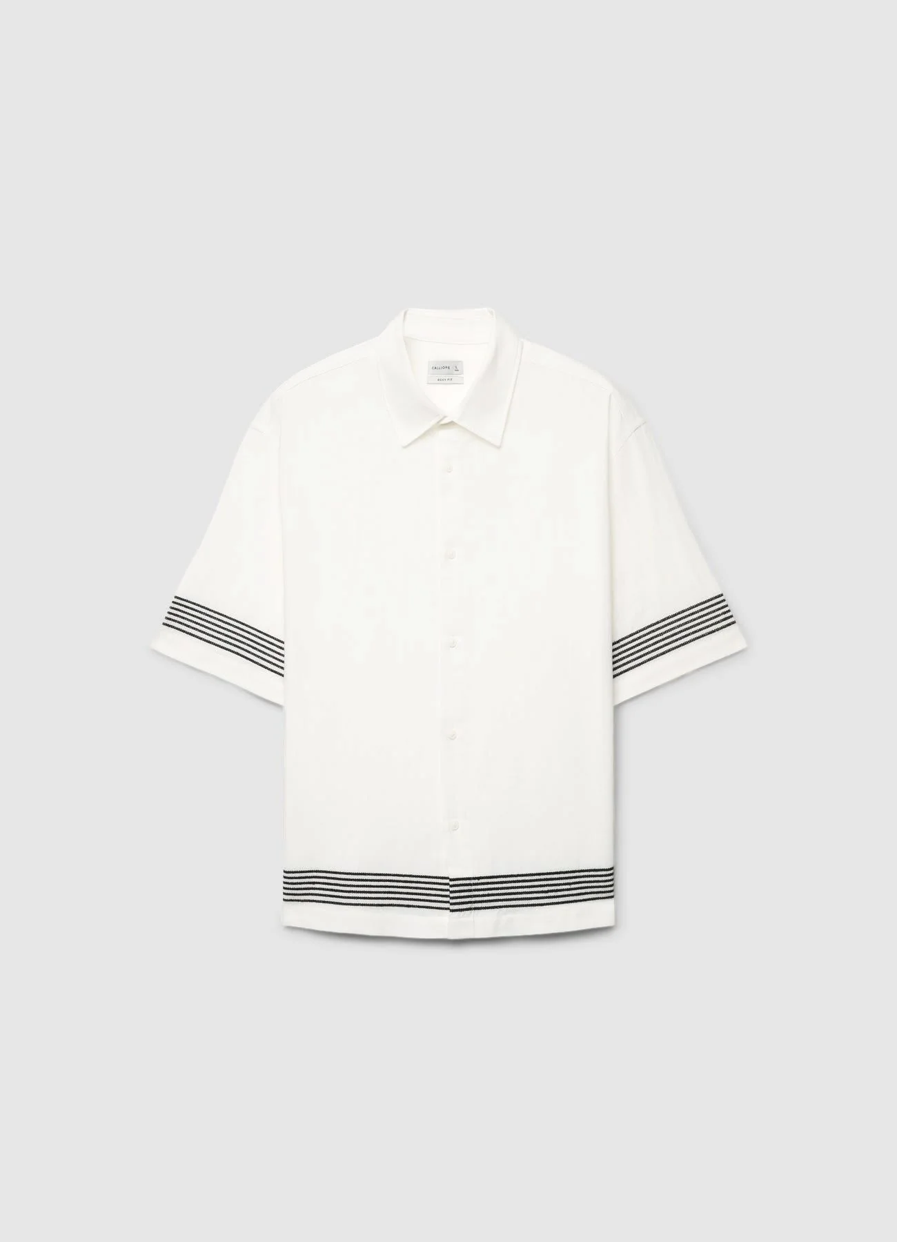 Camicia boxy con righe a contrasto - Image 5