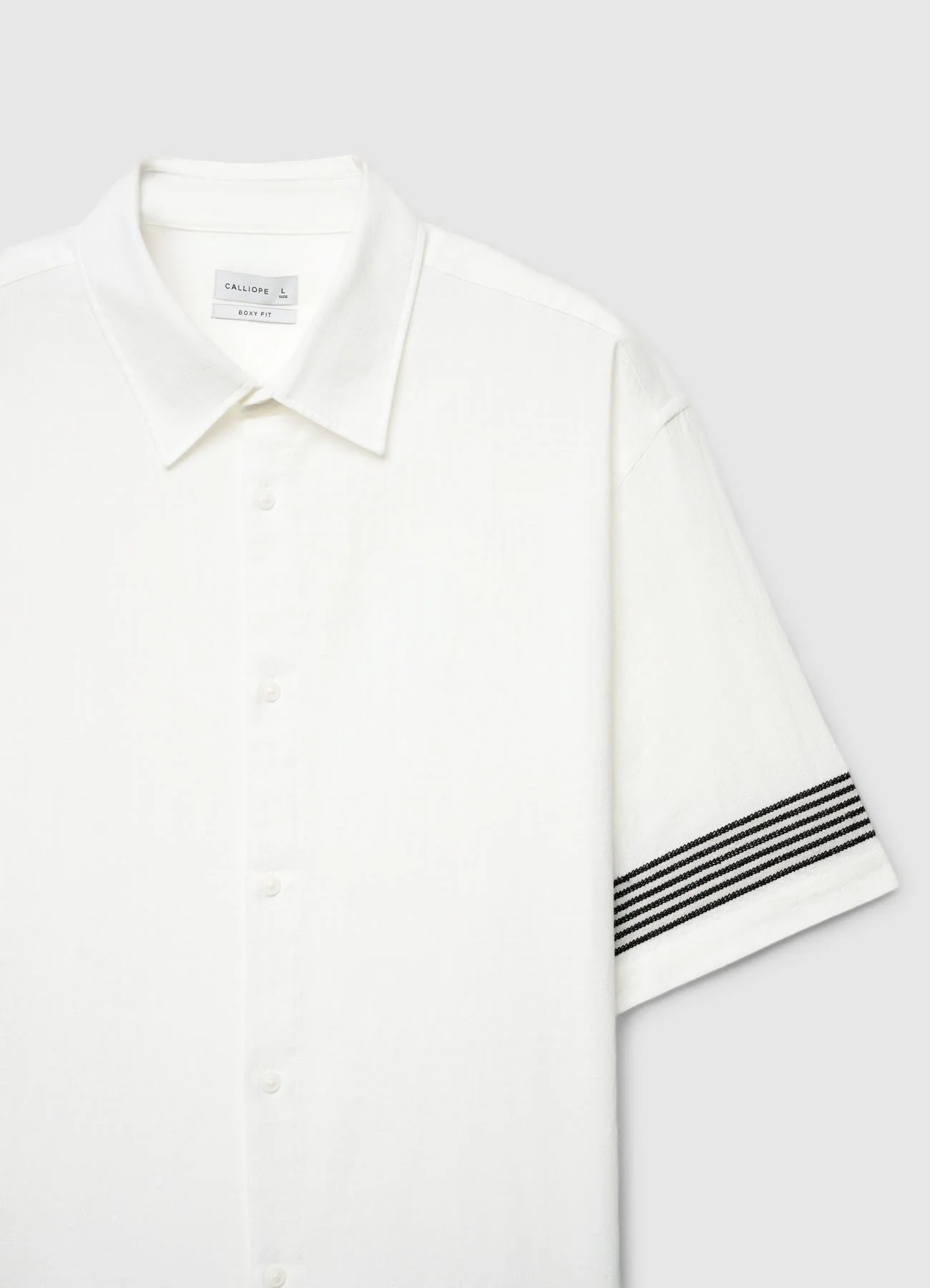 Camicia boxy con righe a contrasto - Image 6