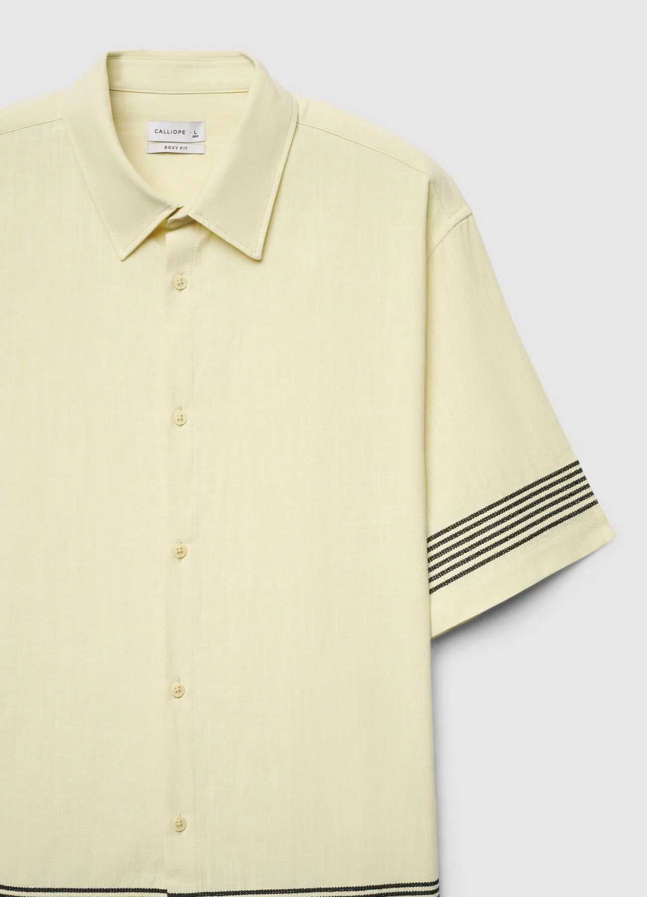 Camicia boxy con righe a contrasto - Image 6