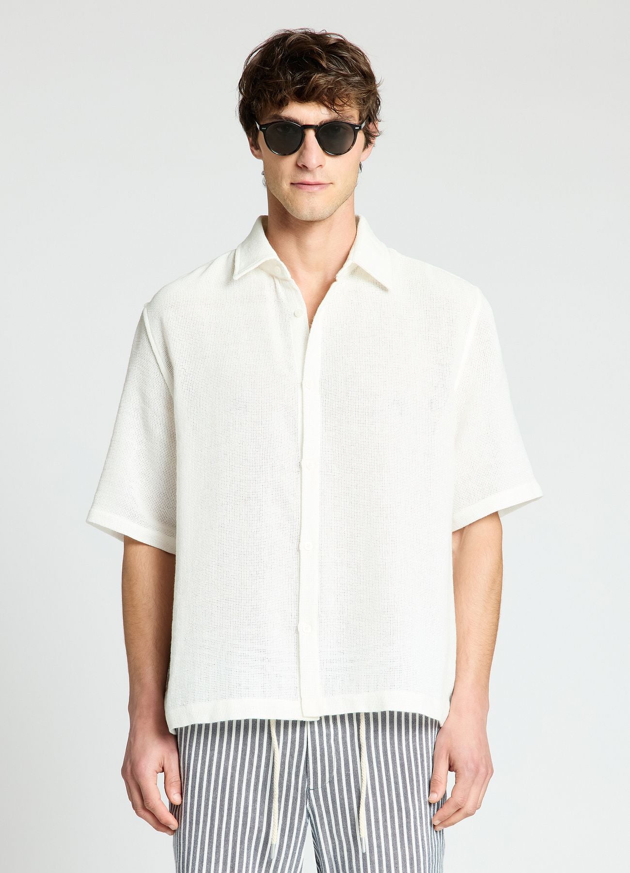 Camicia boxy tinta unita - Image 2