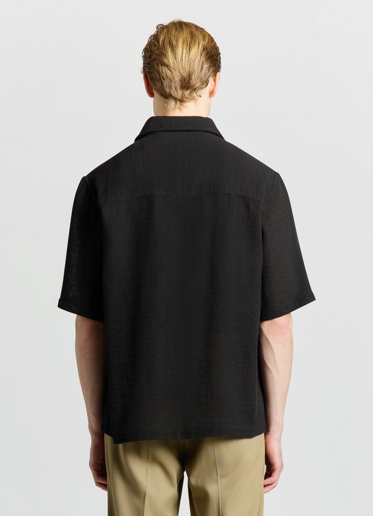 Camicia boxy tinta unita - Image 3