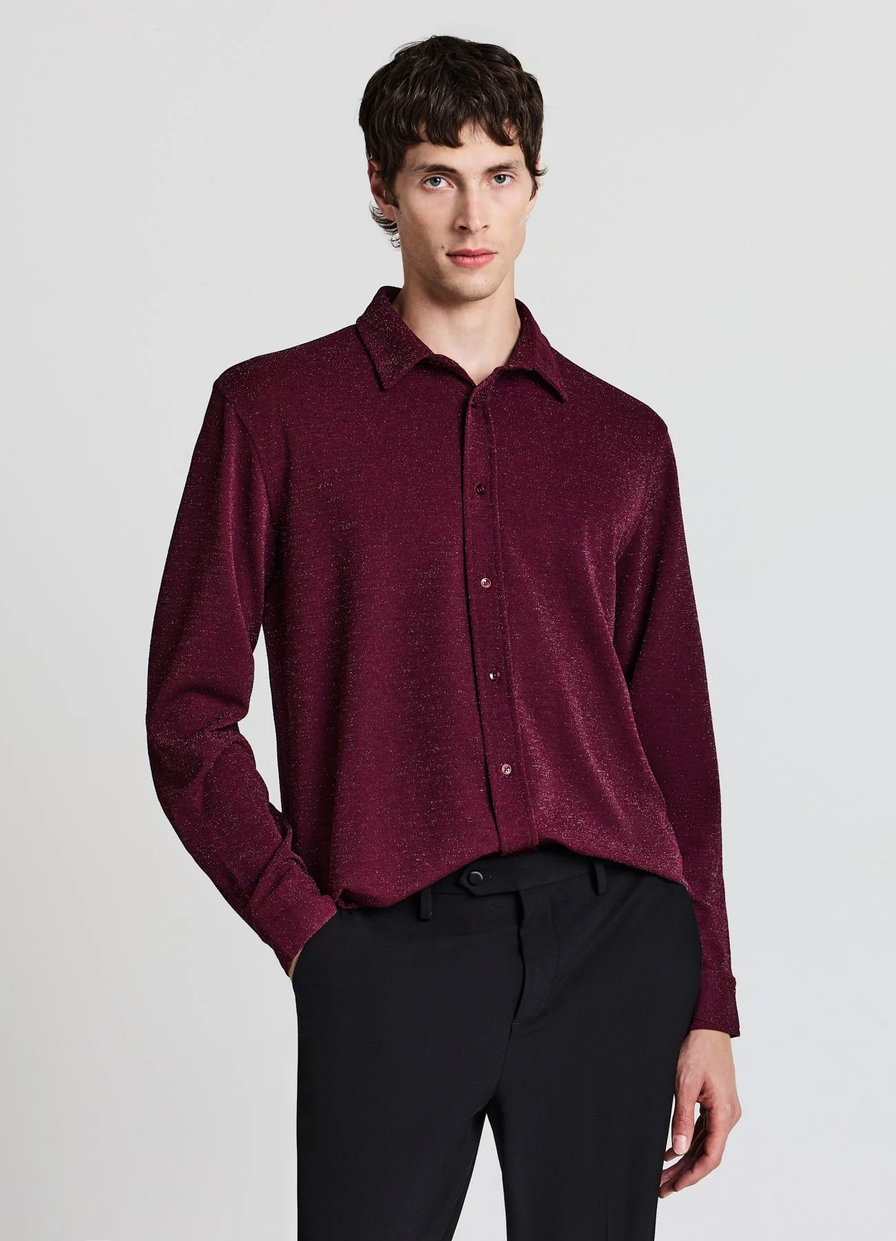 Camicia classica con effetto luccicante - Image 7