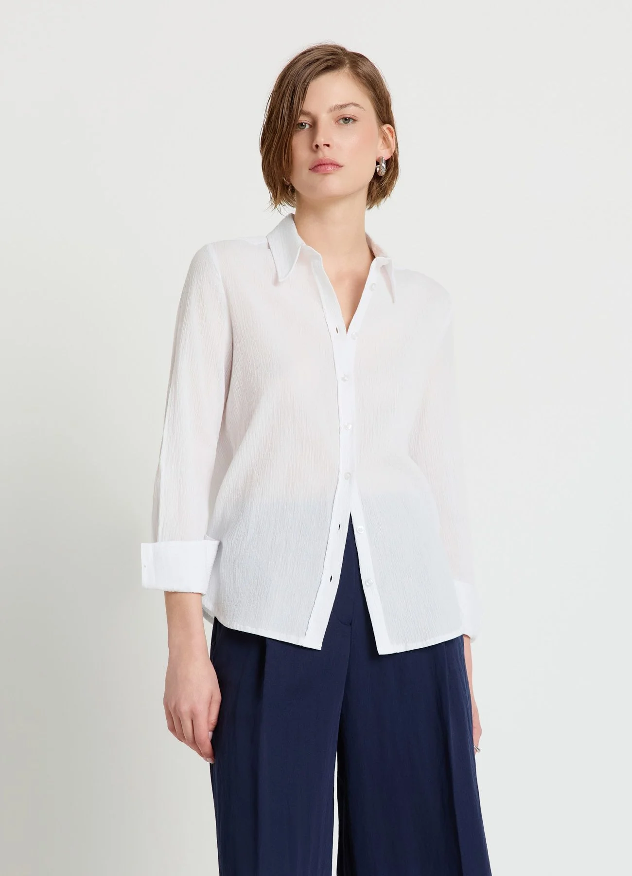 Camicia classica effetto stropicciato - Image 2