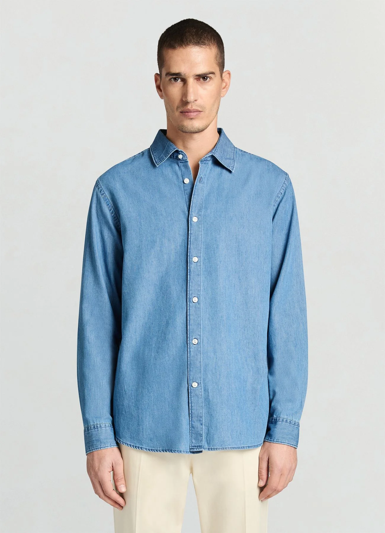 Camicia classica in denim - Image 2
