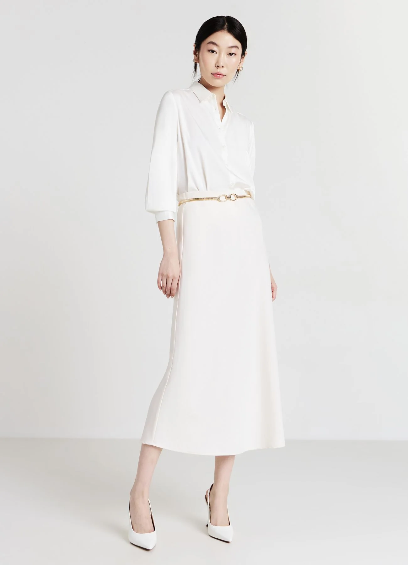 Camicia classica in simil satin - Image 3