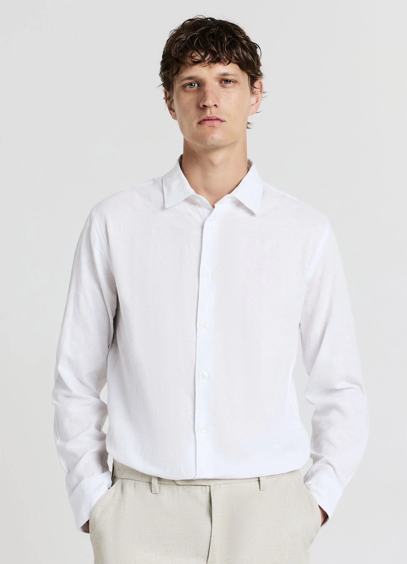 Camicia classica lavorazione devorè - Image 4