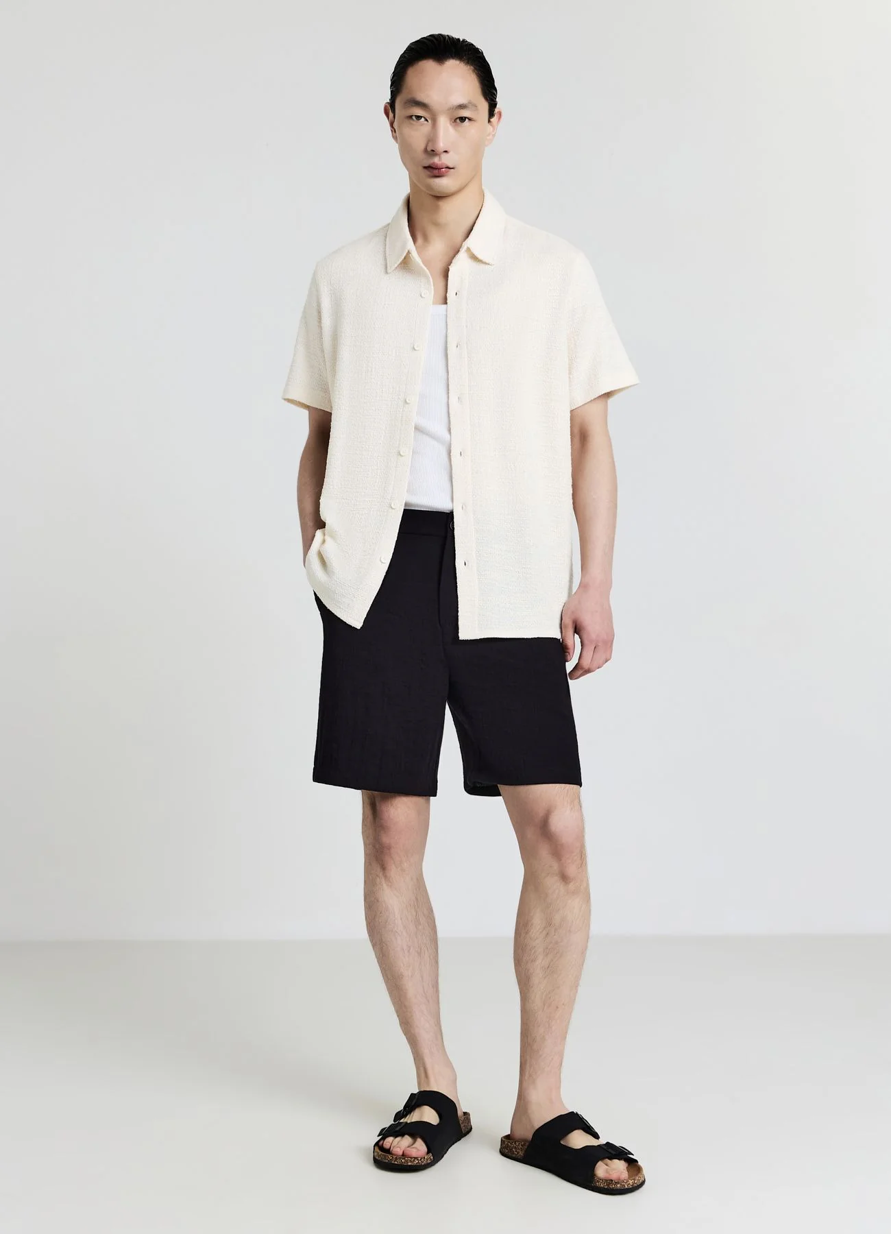 Camicia classica lavorazioni in maglia