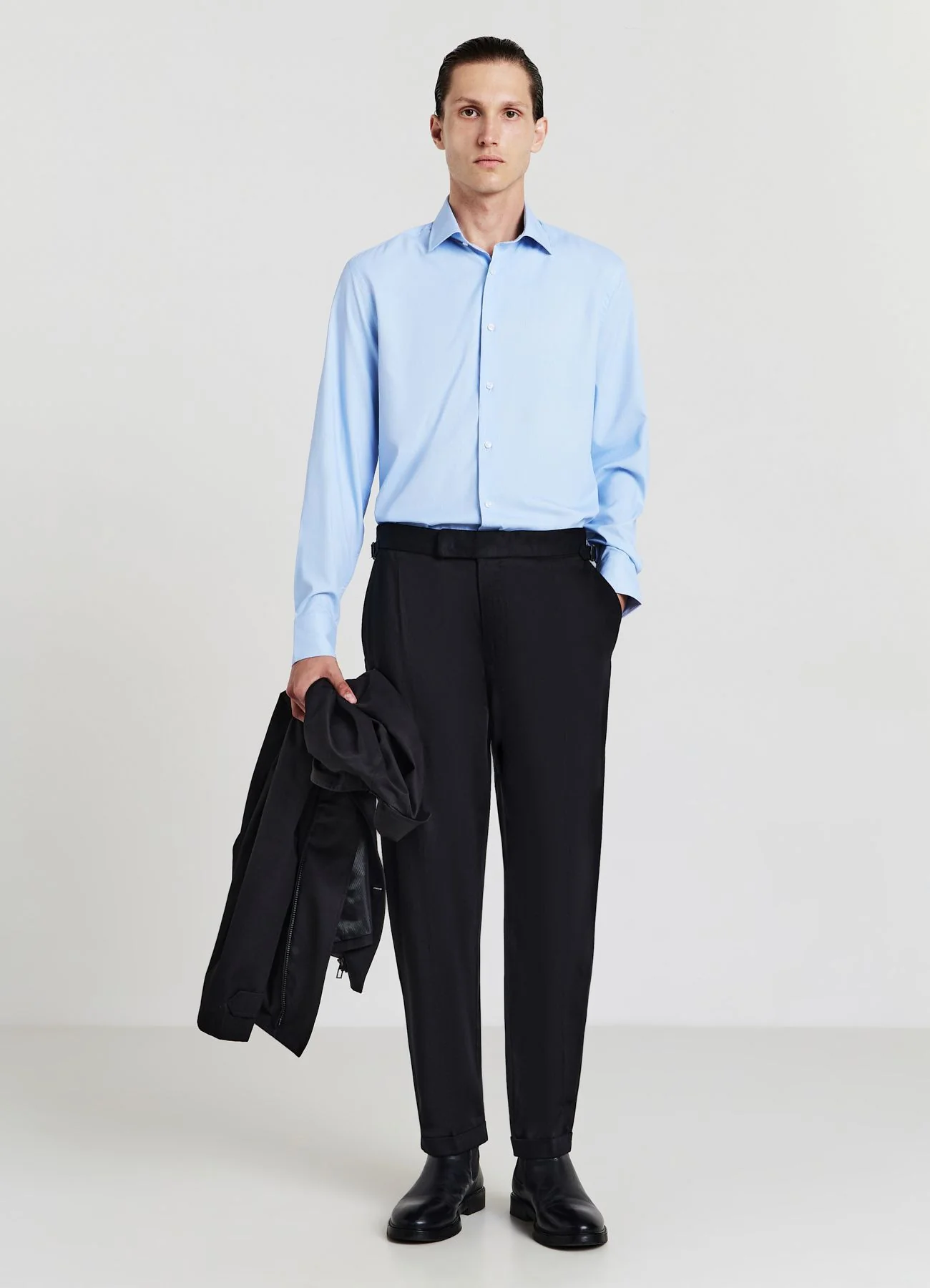 Camicia classica microfantasia pois - Image 3