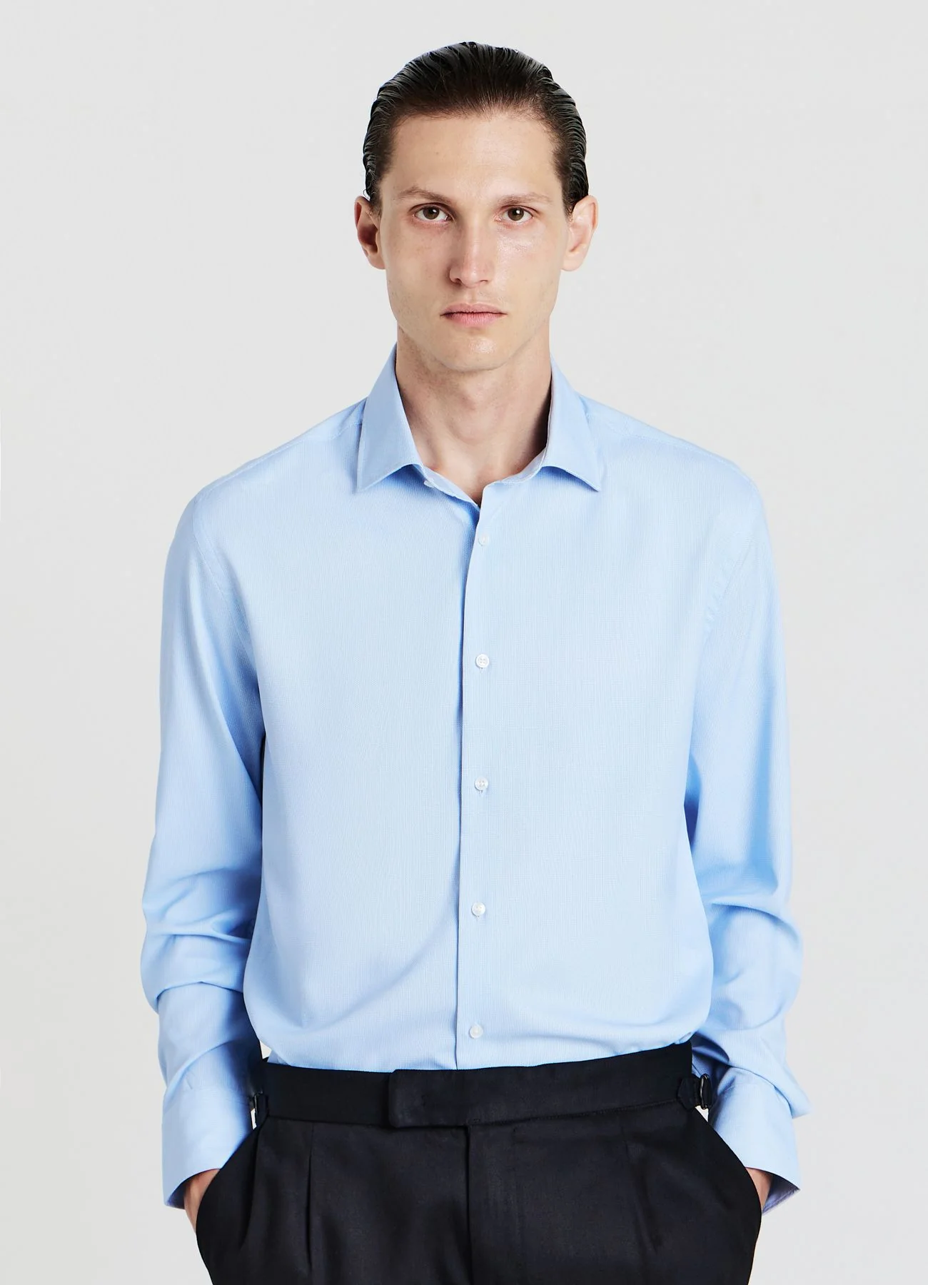 Camicia classica microfantasia pois - Image 8
