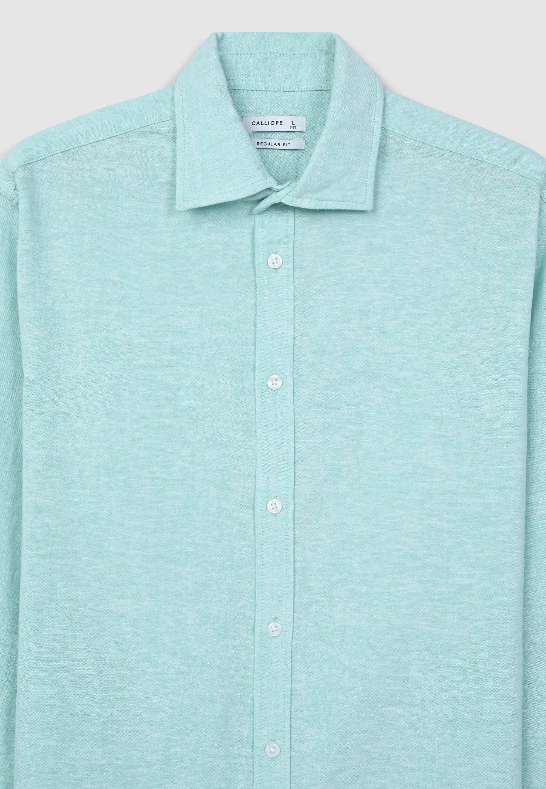 Camicia classica misto lino - Image 6
