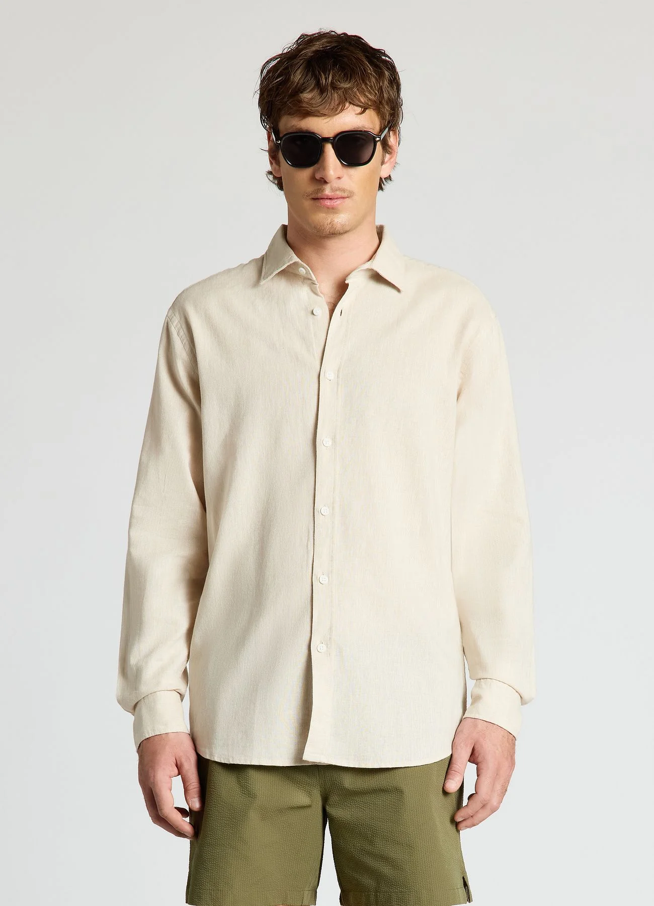 Camicia classica misto lino - Image 3