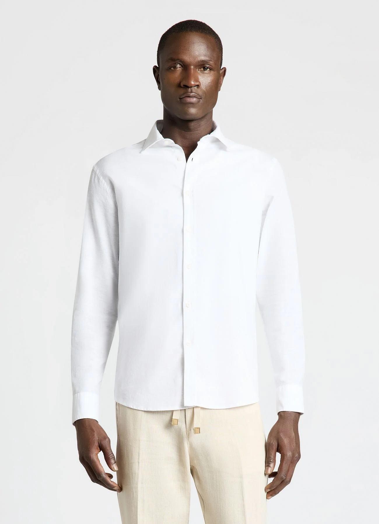 Camicia classica misto lino