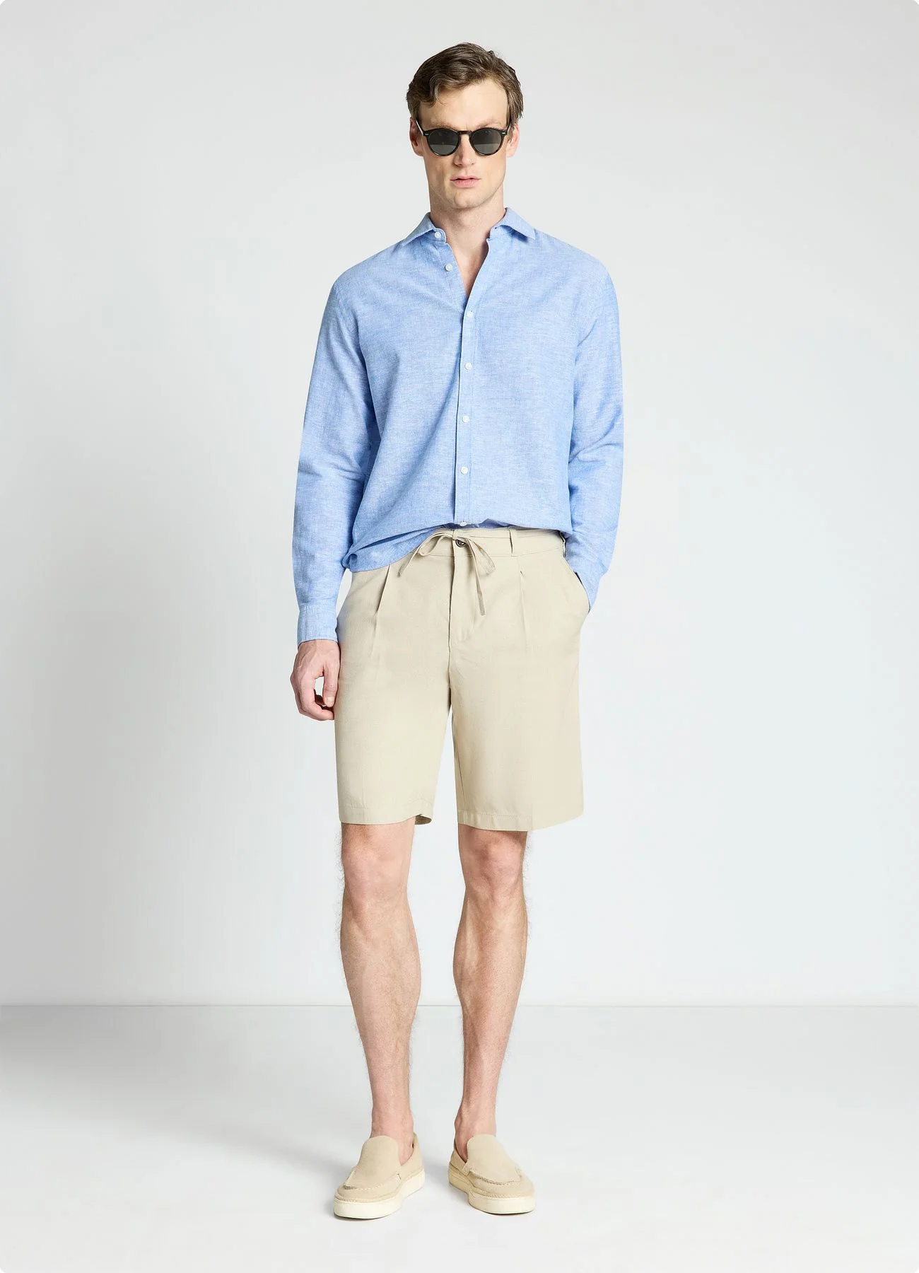 Camicia classica misto lino - Image 2