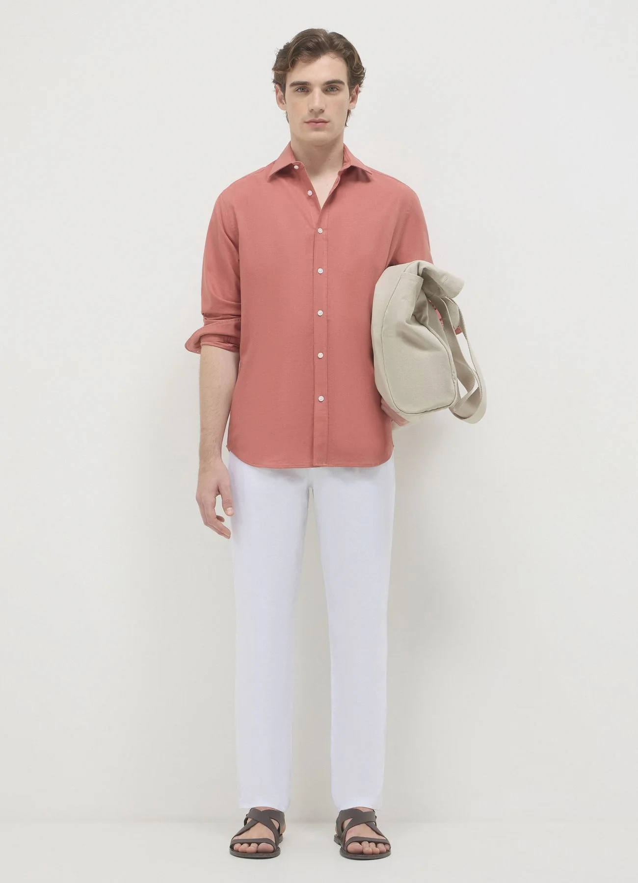 Camicia classica misto lino
