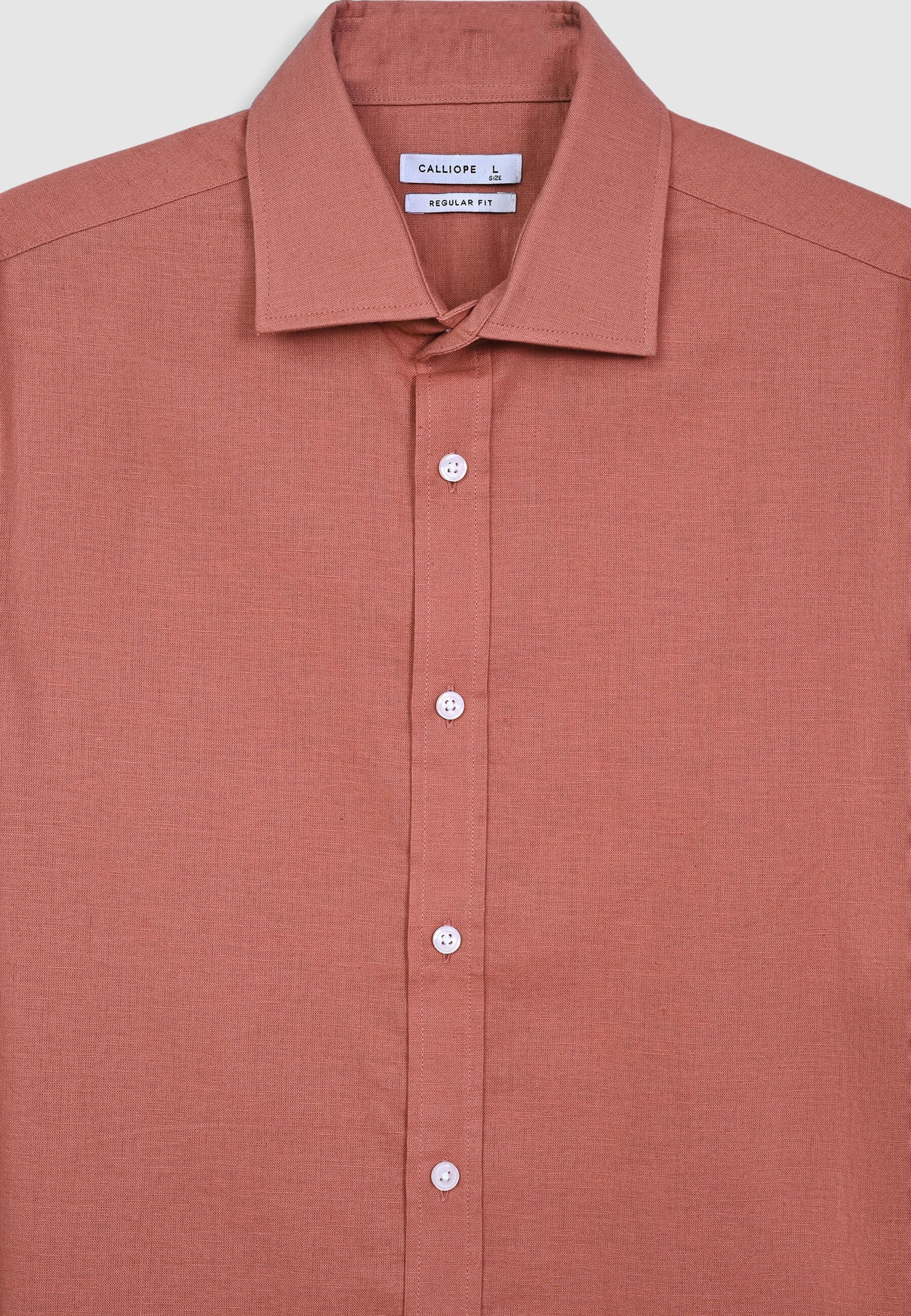 Camicia classica misto lino - Image 6