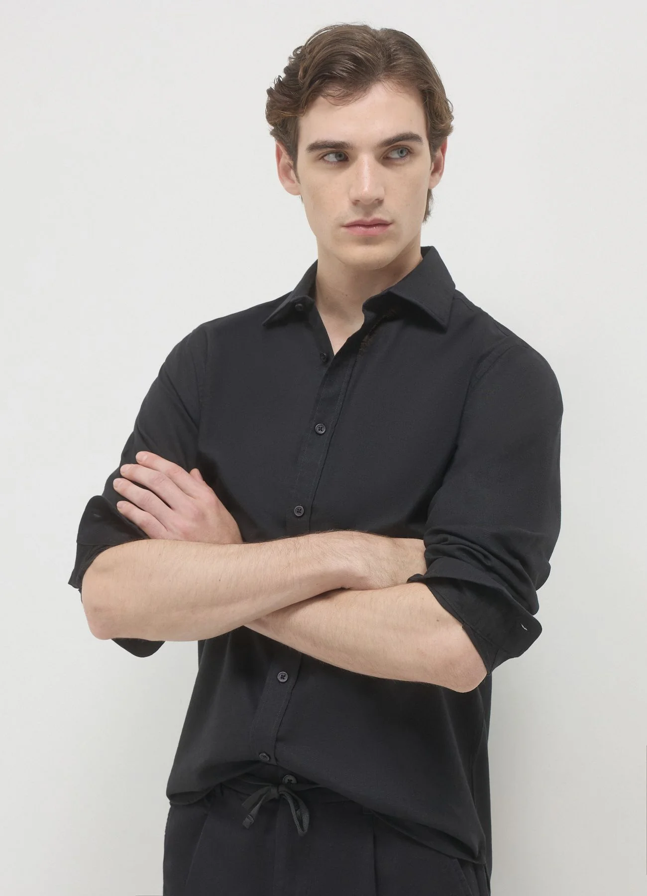 Camicia classica misto lino - Image 7