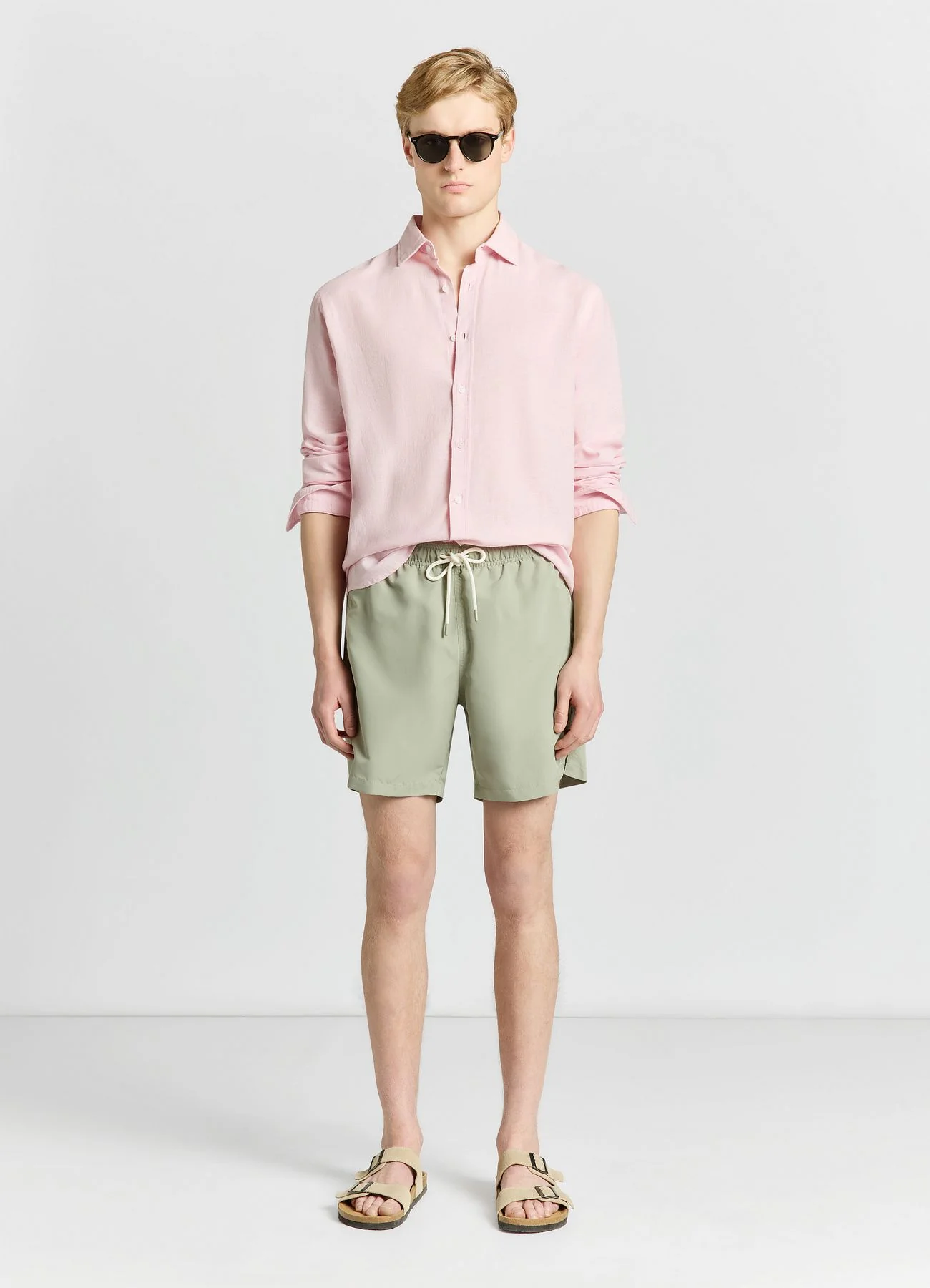 Camicia classica misto lino