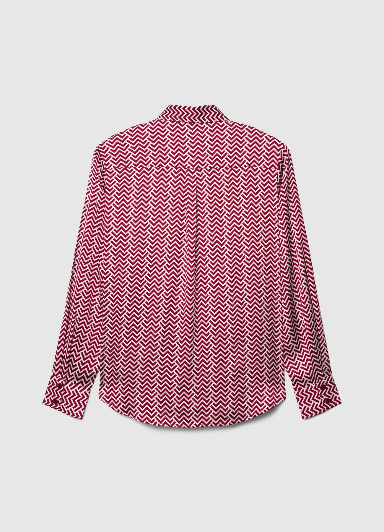 Camicia classica similsatin stampa chevron - Image 4