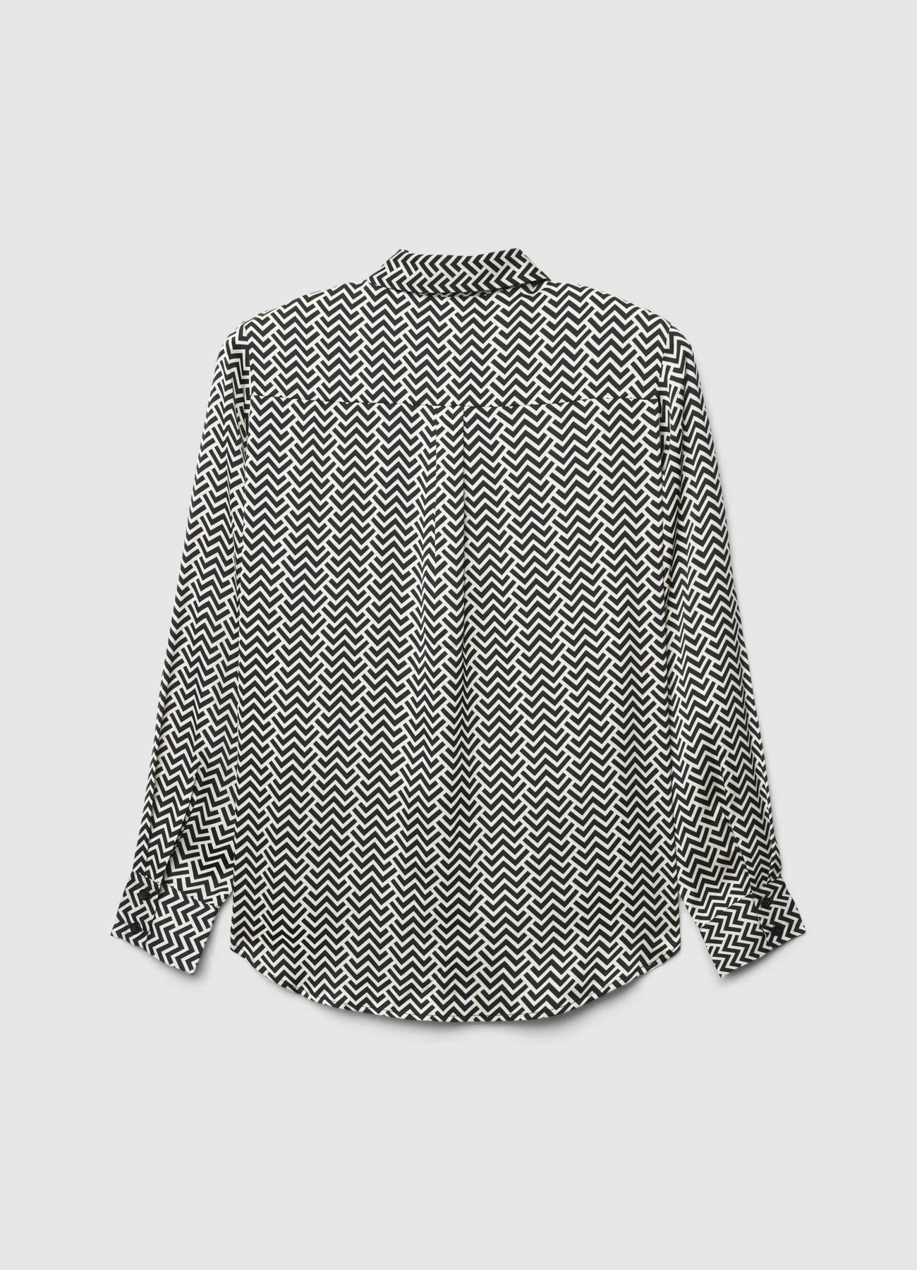 Camicia classica similsatin stampa chevron - Image 6