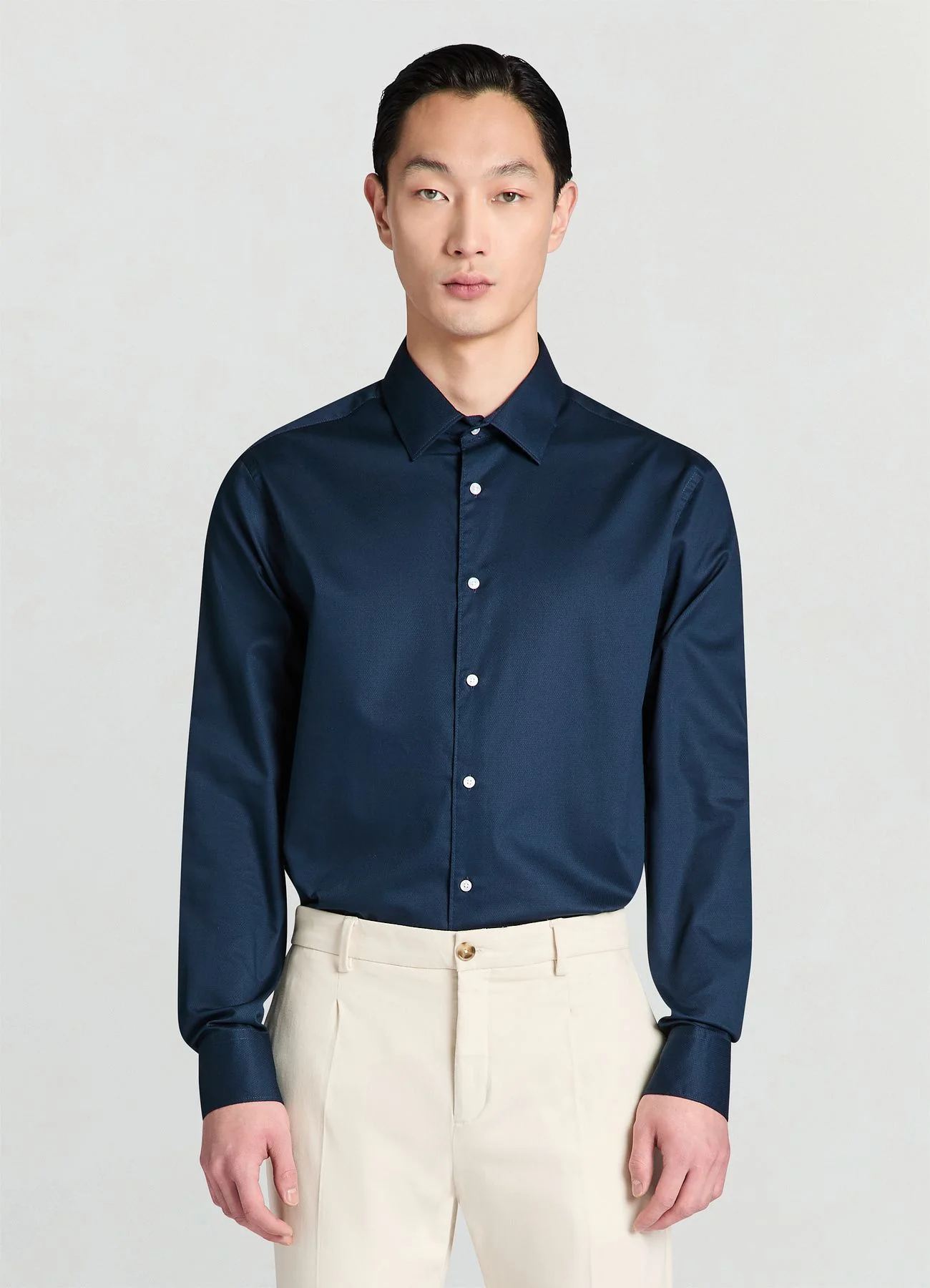 Camicia classica tessuto operato - Image 3
