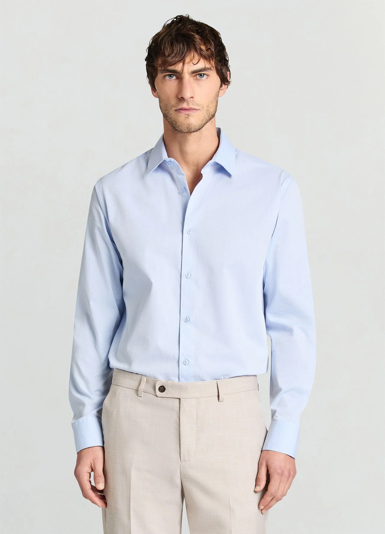 Camicia classica tessuto operato