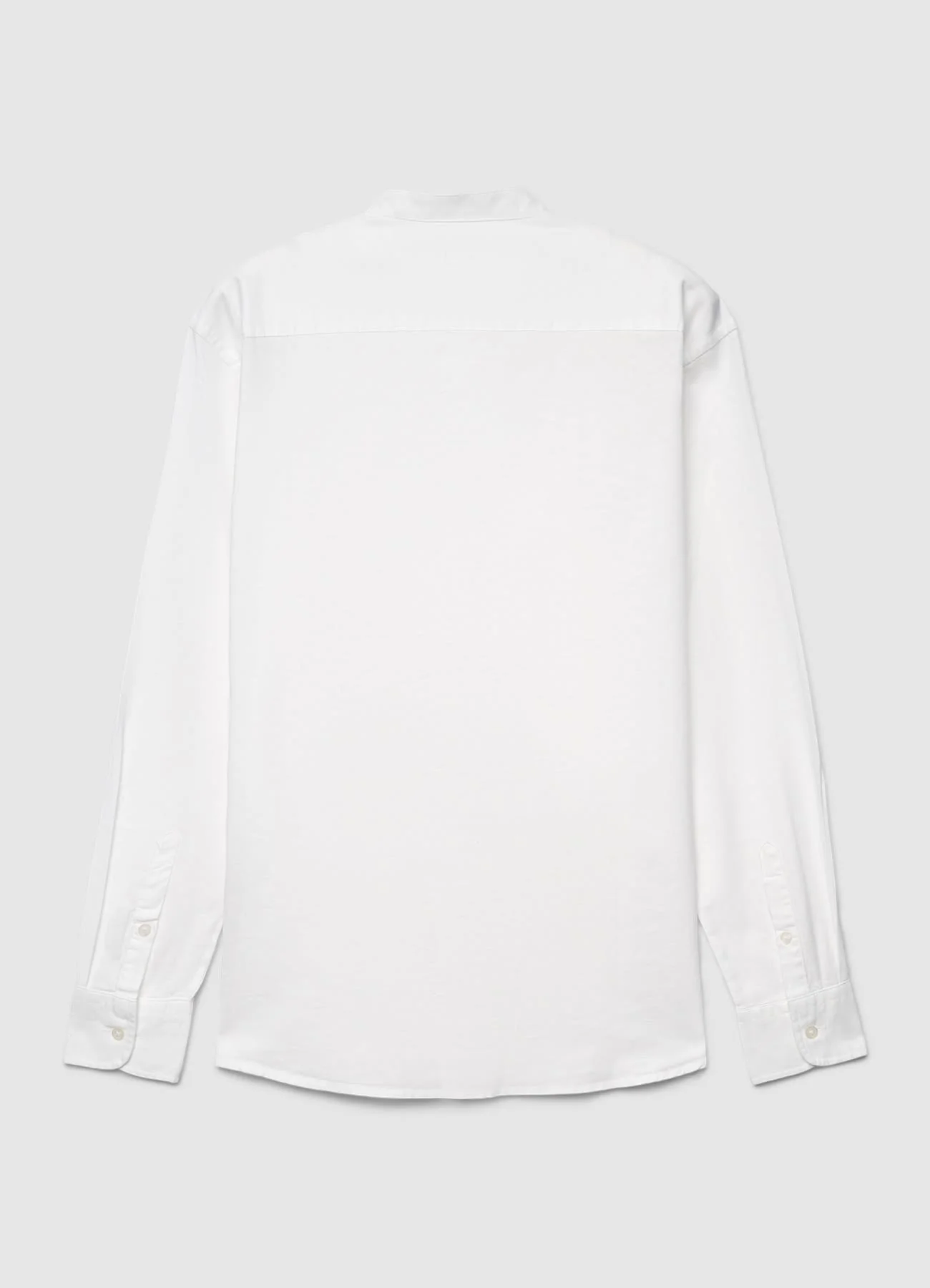 Camicia collo alla coreana misto lino