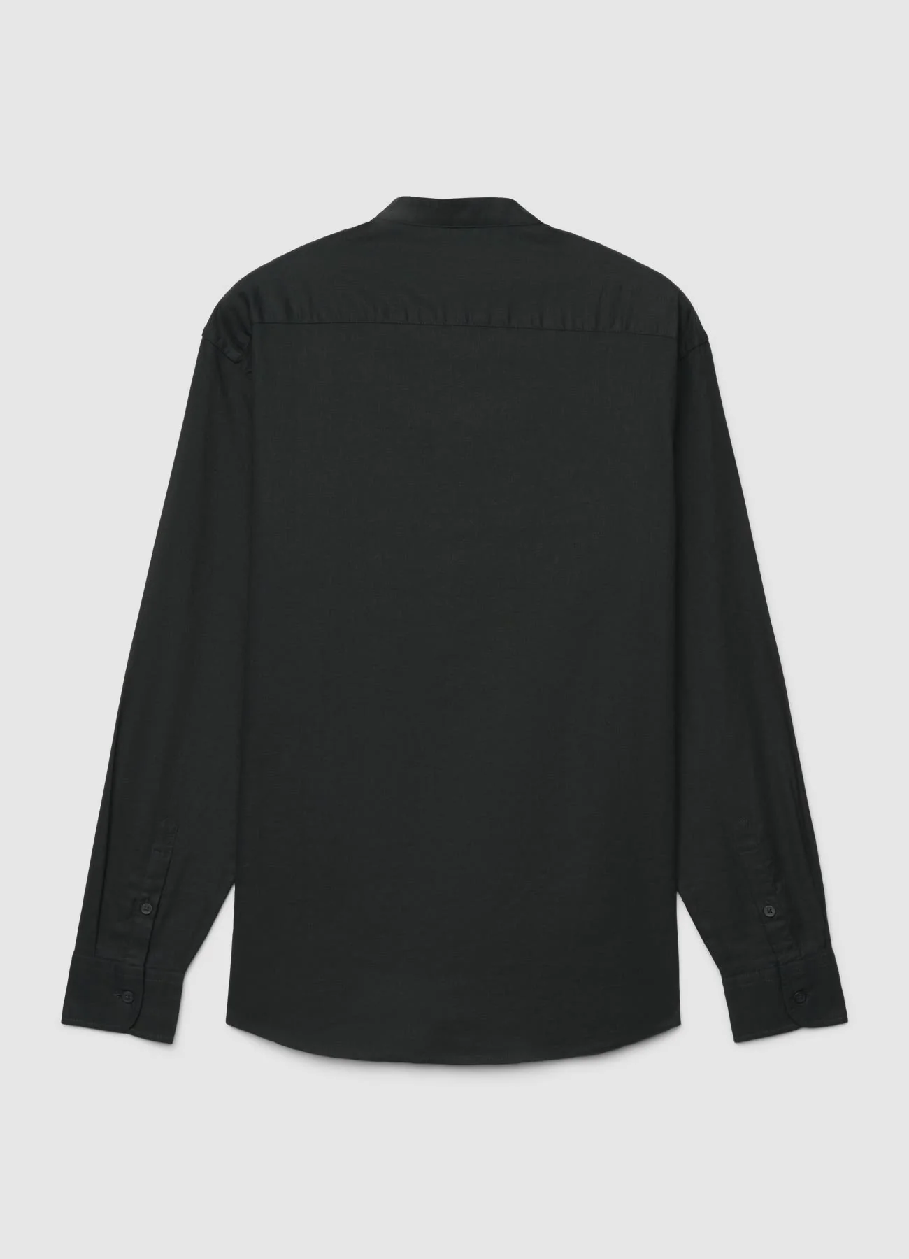 Camicia collo alla coreana misto lino - Image 2