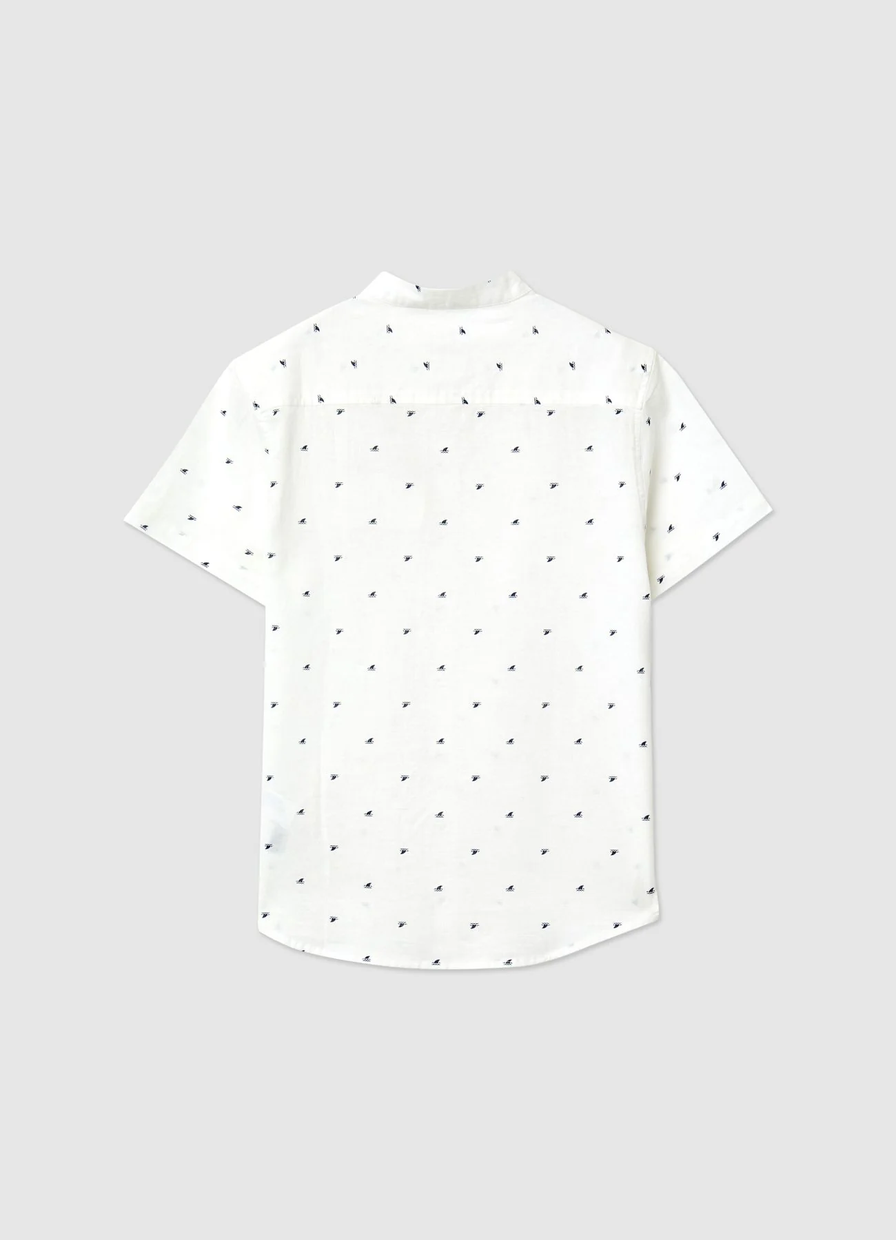 Camicia con colletto alla coreana e micro stampa - Image 2