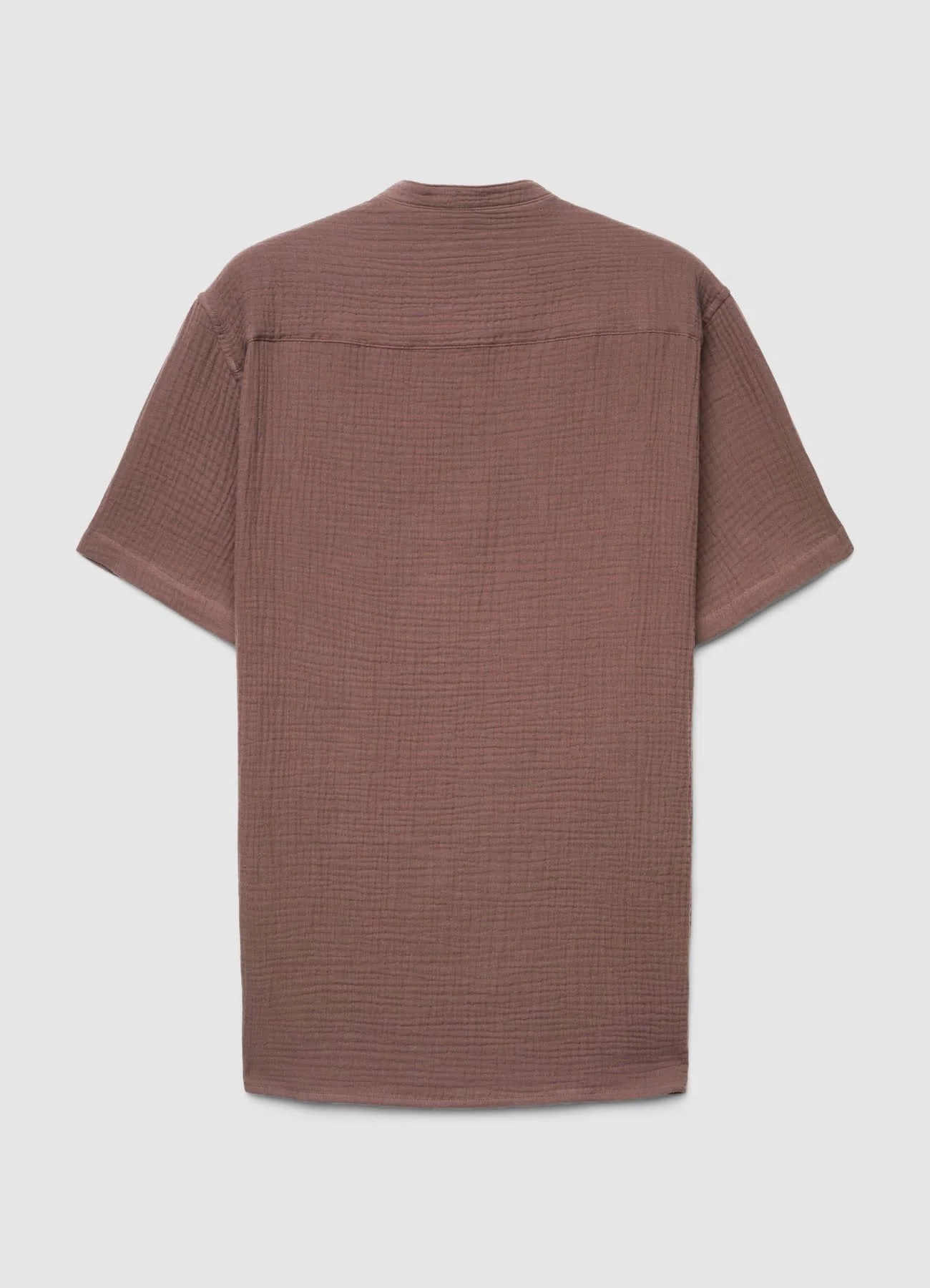 Camicia con collo alla coreana e bottoni - Image 6