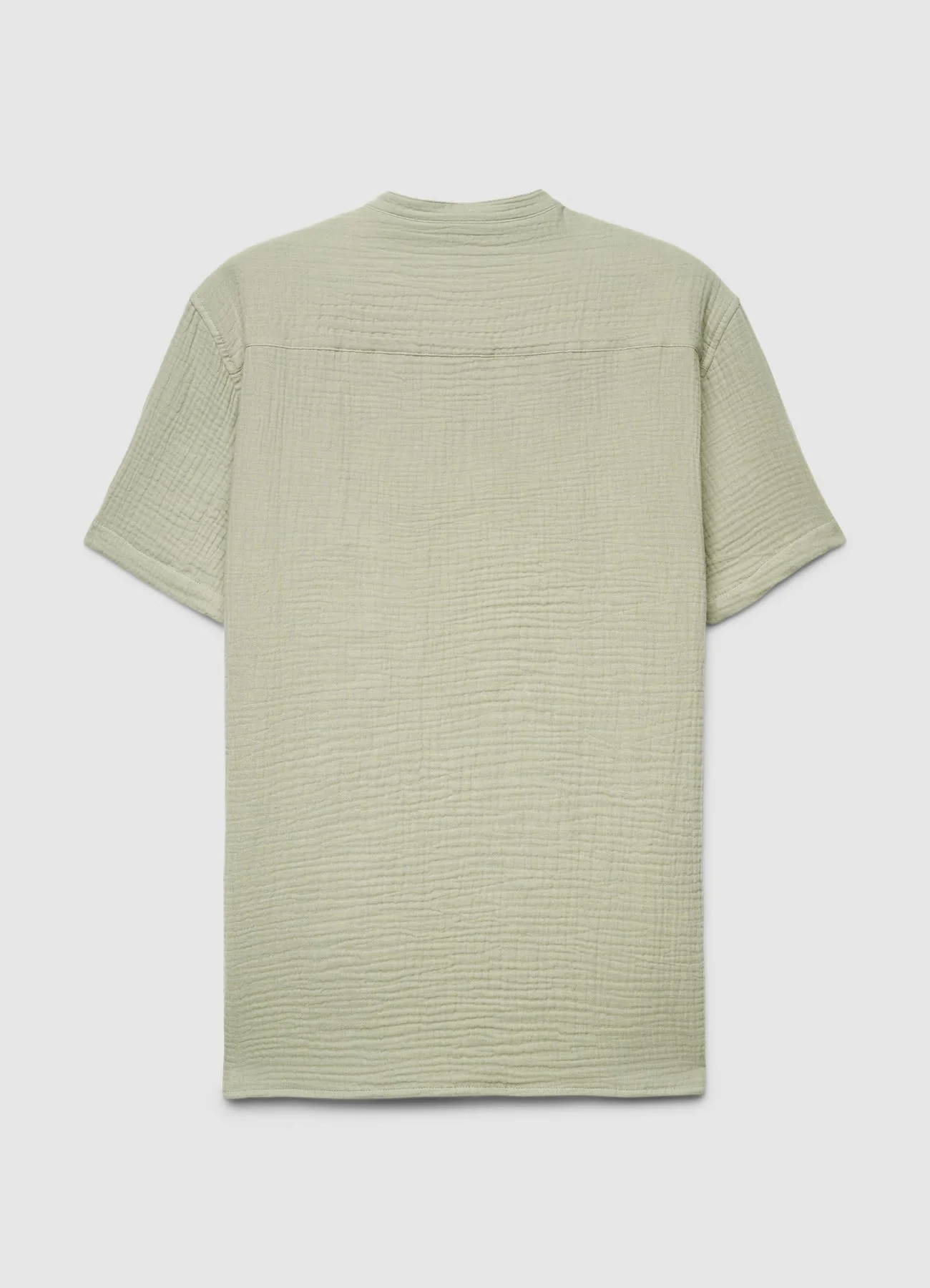 Camicia con collo alla coreana e bottoni - Image 5