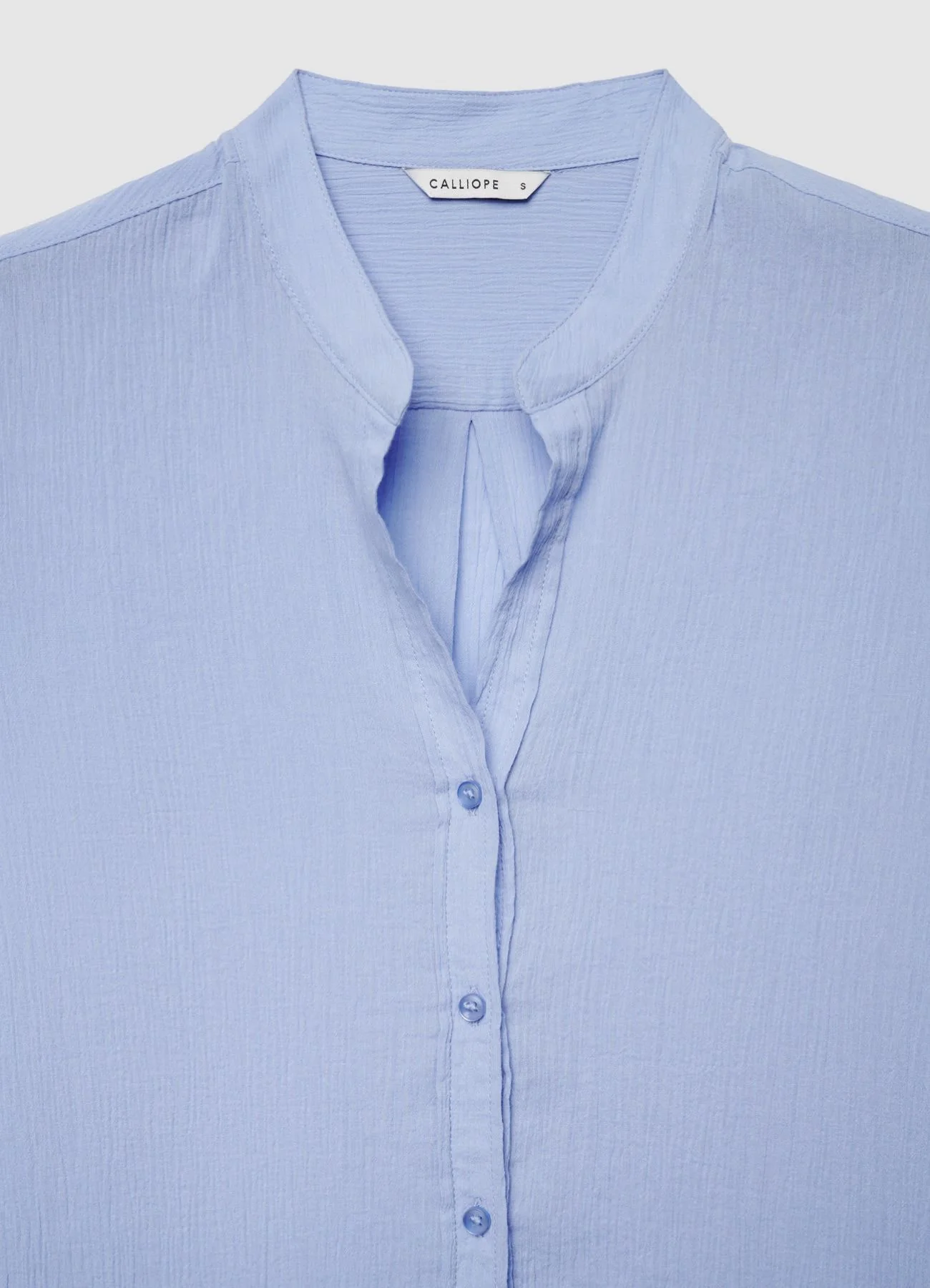 Camicia con collo alla coreana e bottoni - Image 5