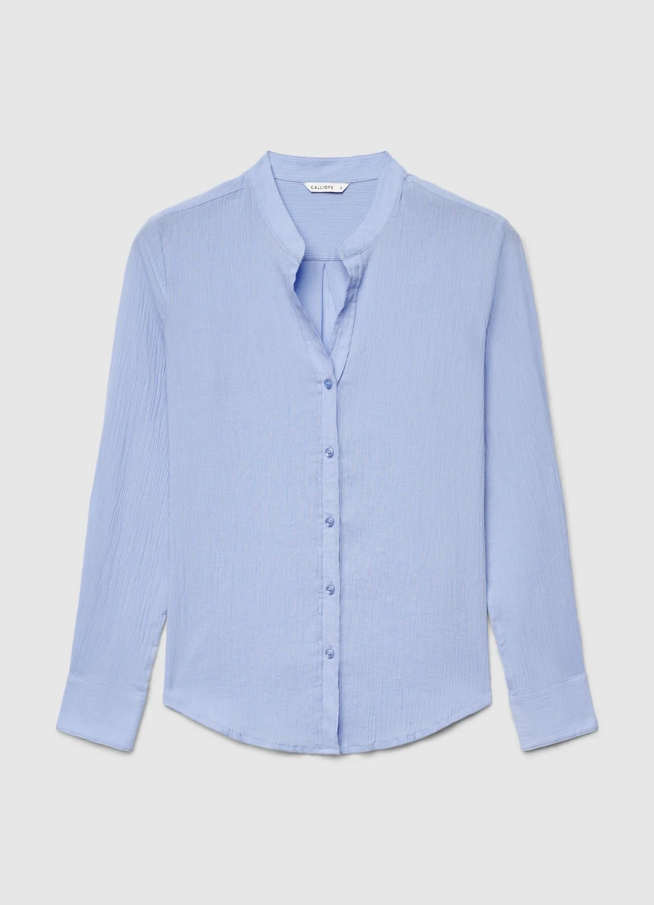 Camicia con collo alla coreana e bottoni - Image 6
