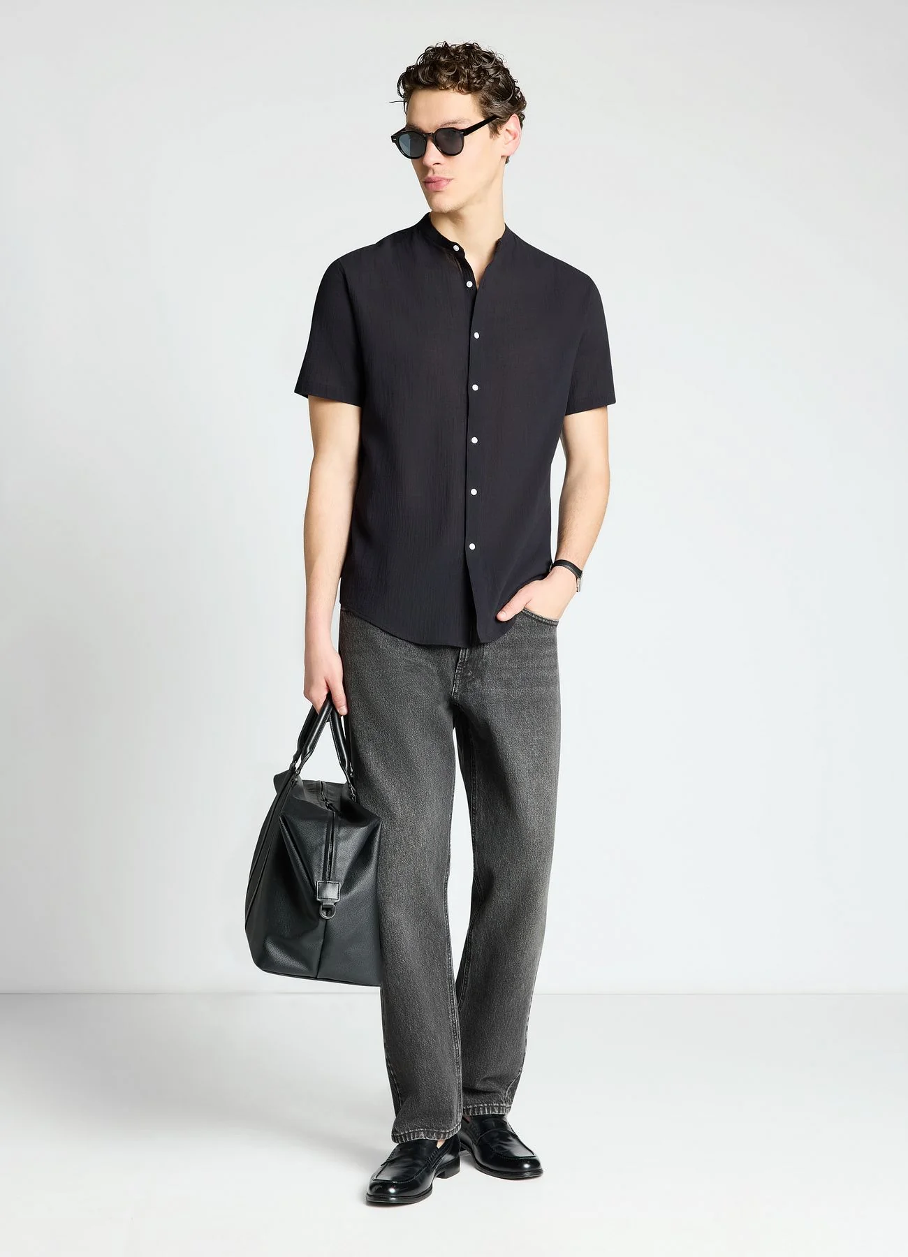 Camicia con collo coreana