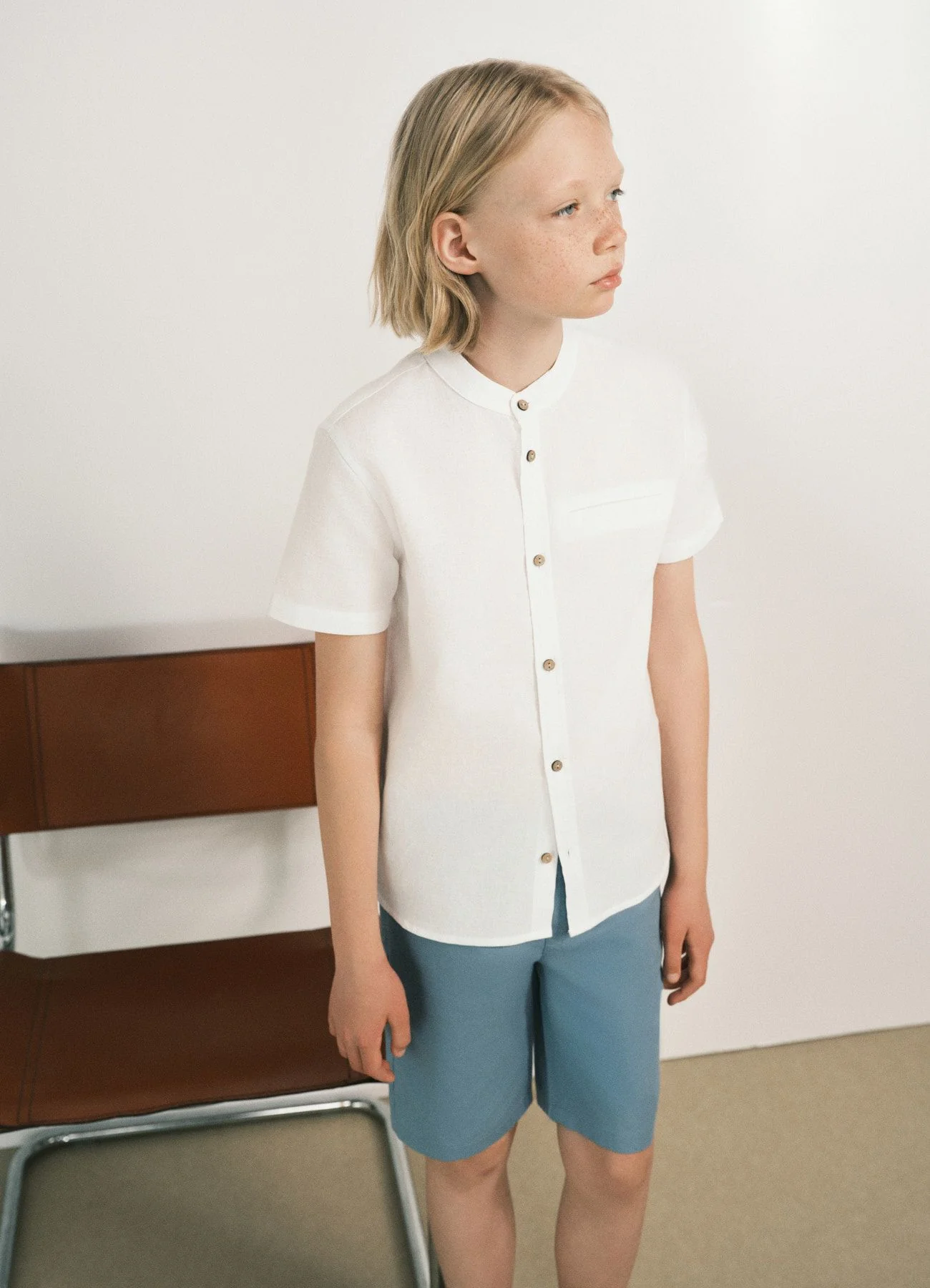 Camicia con collo coreano - Image 4