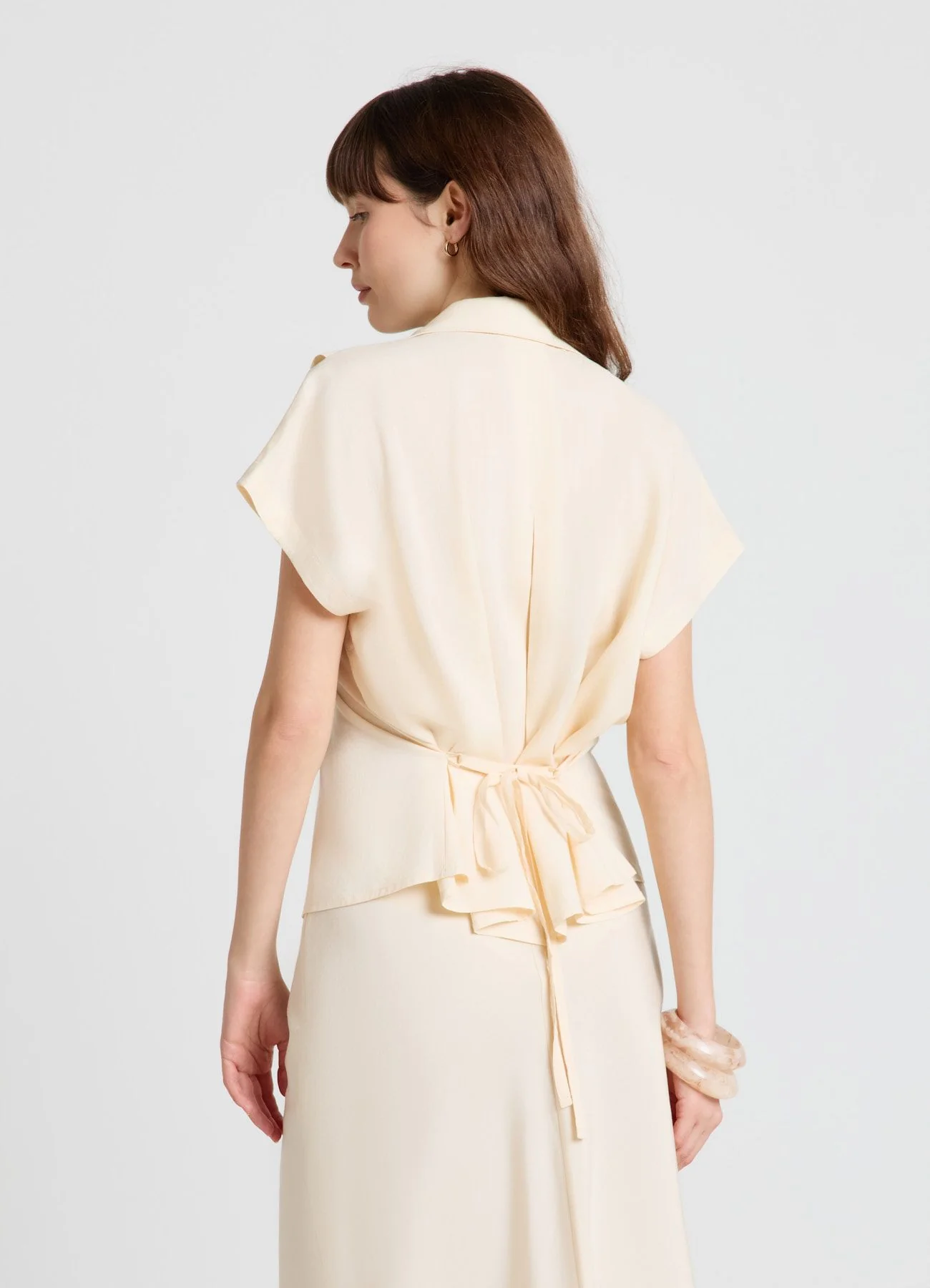 Camicia con coulisse semitrasparente - Image 3