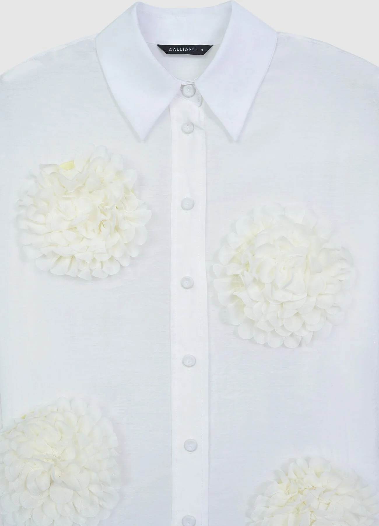 Camicia con fiori applicati - Image 4