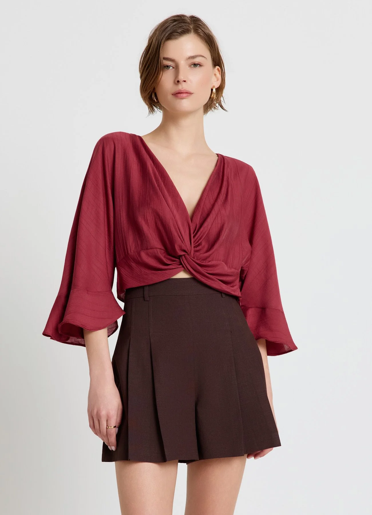 Camicia con nodo con volant - Image 7