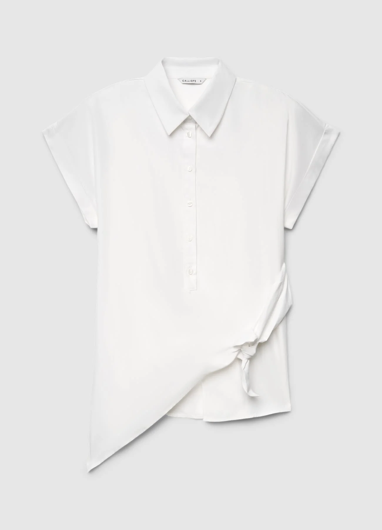 Camicia con nodo sul fianco e mezza abbottonatura - Image 6